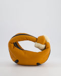 Bottega Veneta Orange & Brown Mini Jodie Bag with Shearling Aviator Detail RRP £2,240