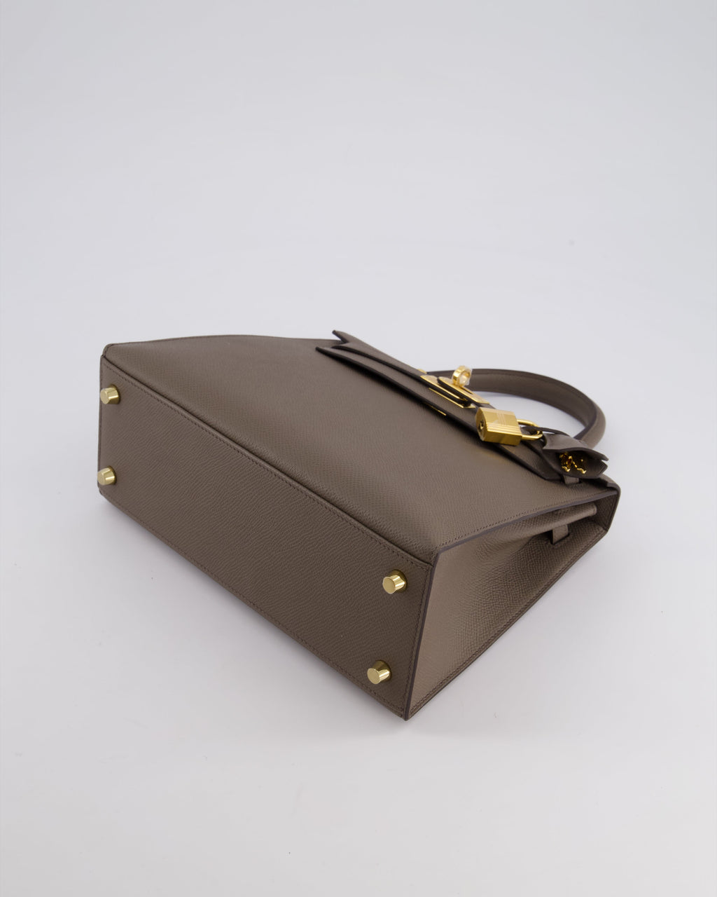 *RARE* Hermès Kelly 25 Sellier Bag in Gris Etain Epsom Leather with Gold Hardware