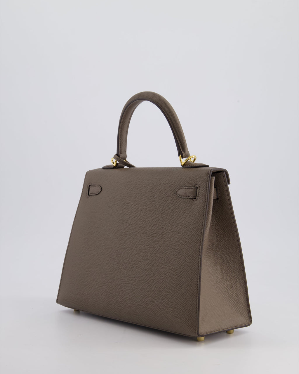 *RARE* Hermès Kelly 25 Sellier Bag in Gris Etain Epsom Leather with Gold Hardware