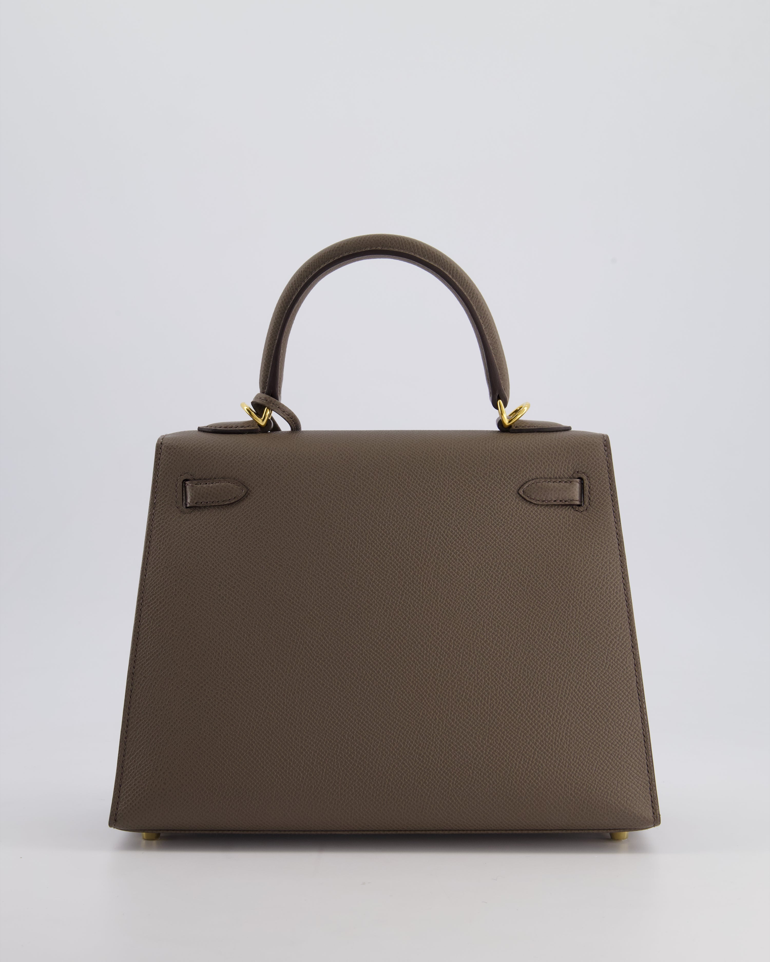 *RARE* Hermès Kelly 25 Sellier Bag in Gris Etain Epsom Leather with Gold Hardware