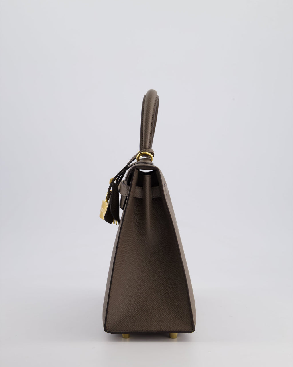 *RARE* Hermès Kelly 25 Sellier Bag in Gris Etain Epsom Leather with Gold Hardware