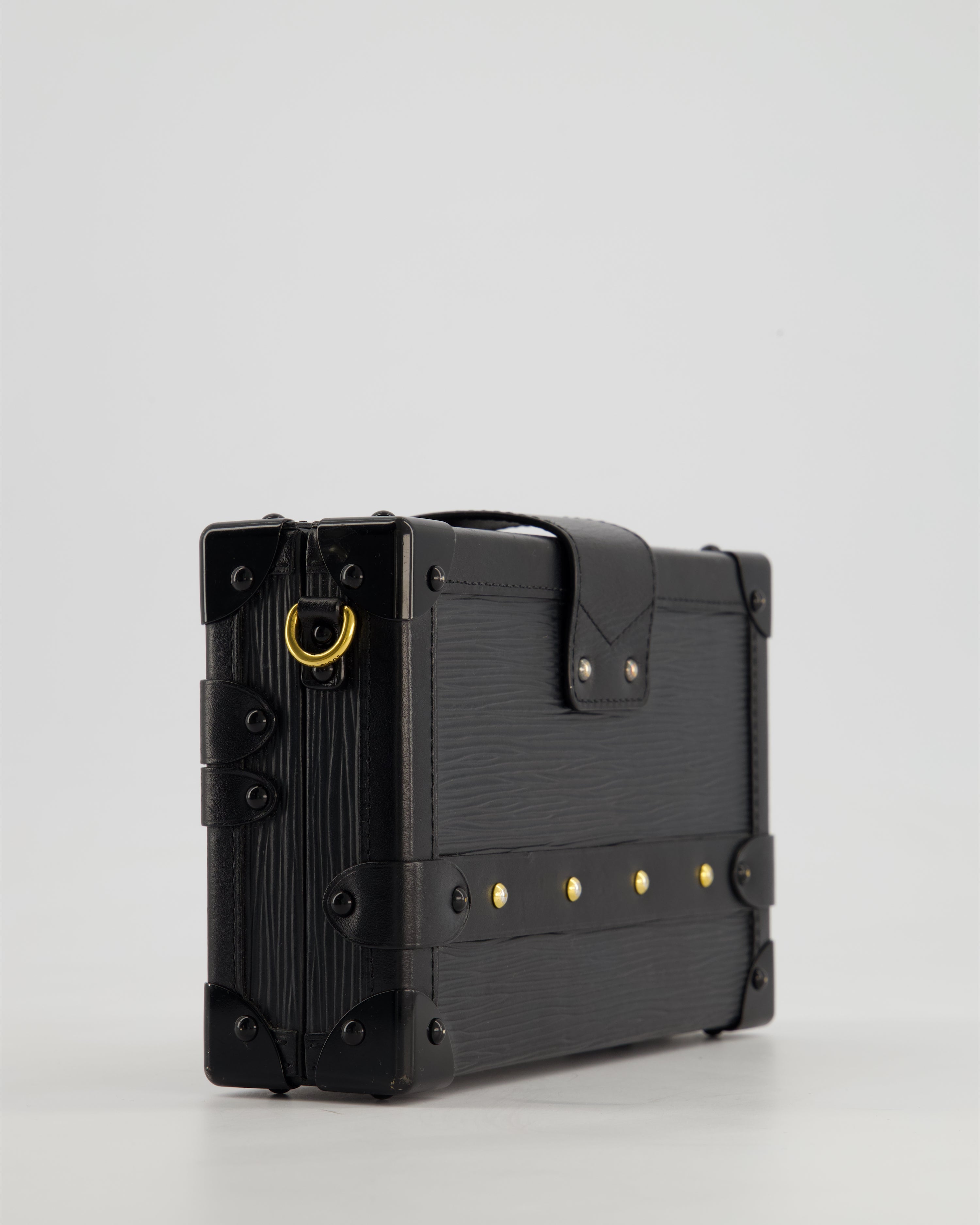 Louis Vuitton Black Petite Malle Bag in Epi Leather with Gold Hardware RRP £4,600