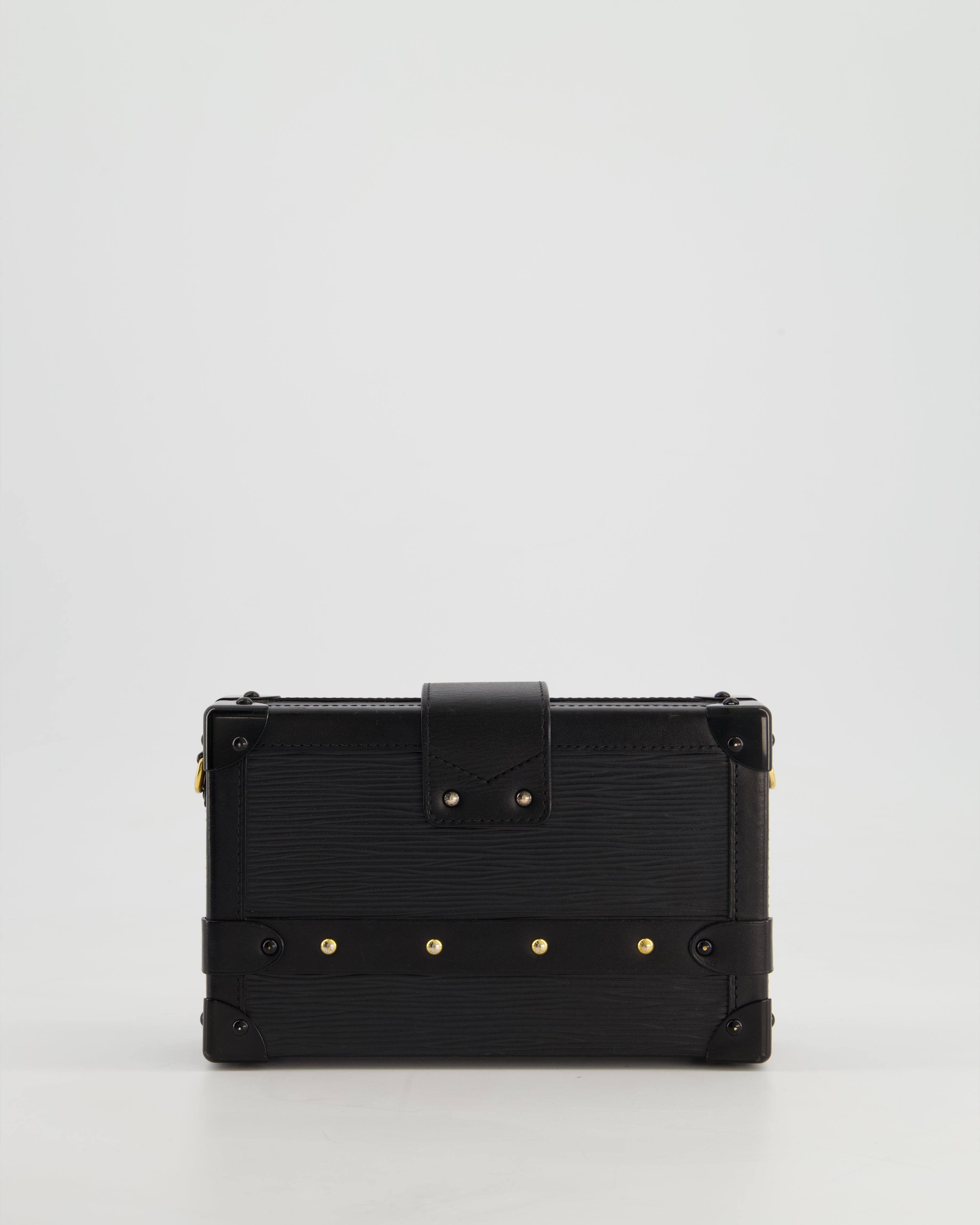 Louis Vuitton Black Petite Malle Bag in Epi Leather with Gold Hardware RRP £4,600