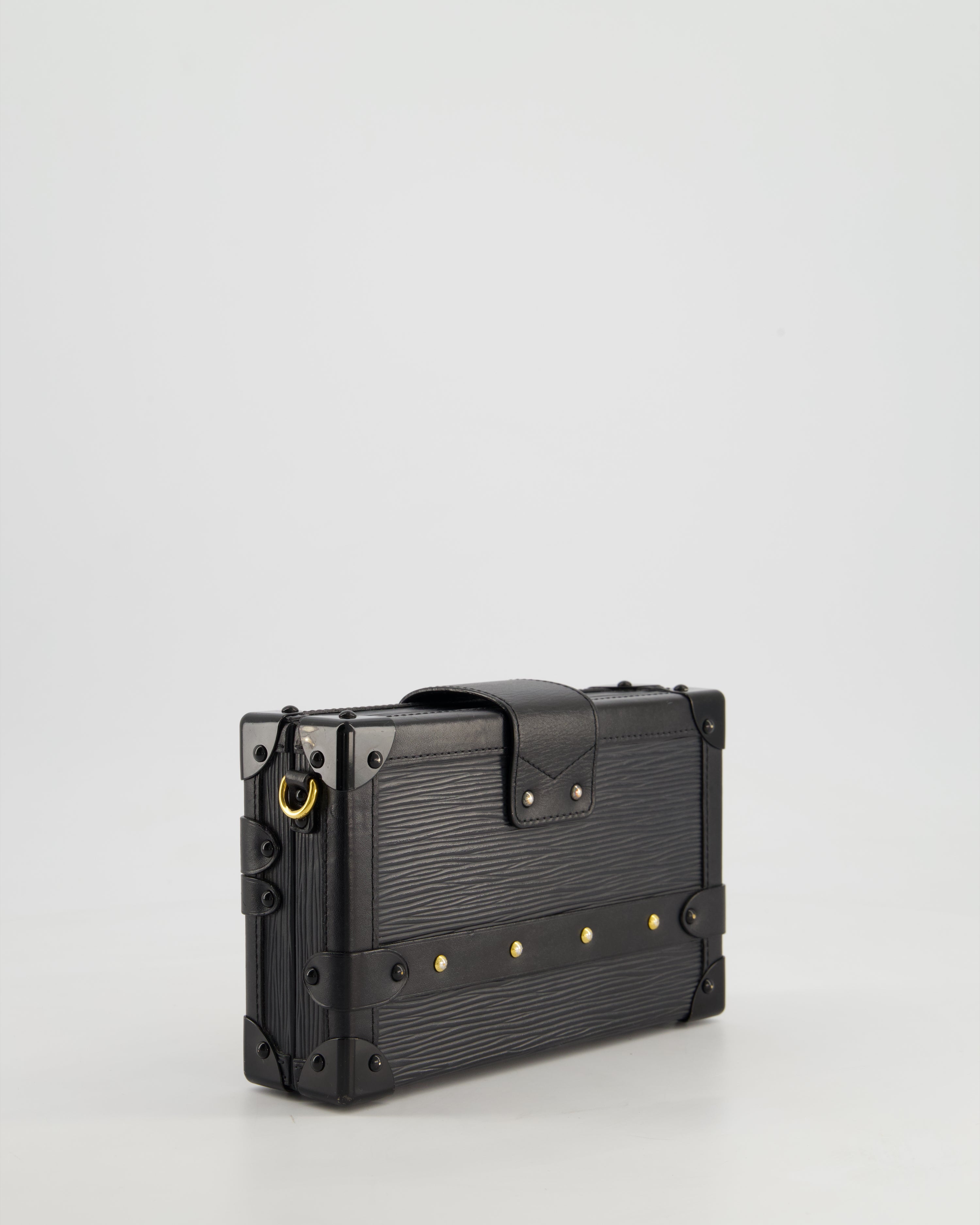 Louis Vuitton Black Petite Malle Bag in Epi Leather with Gold Hardware RRP £4,600