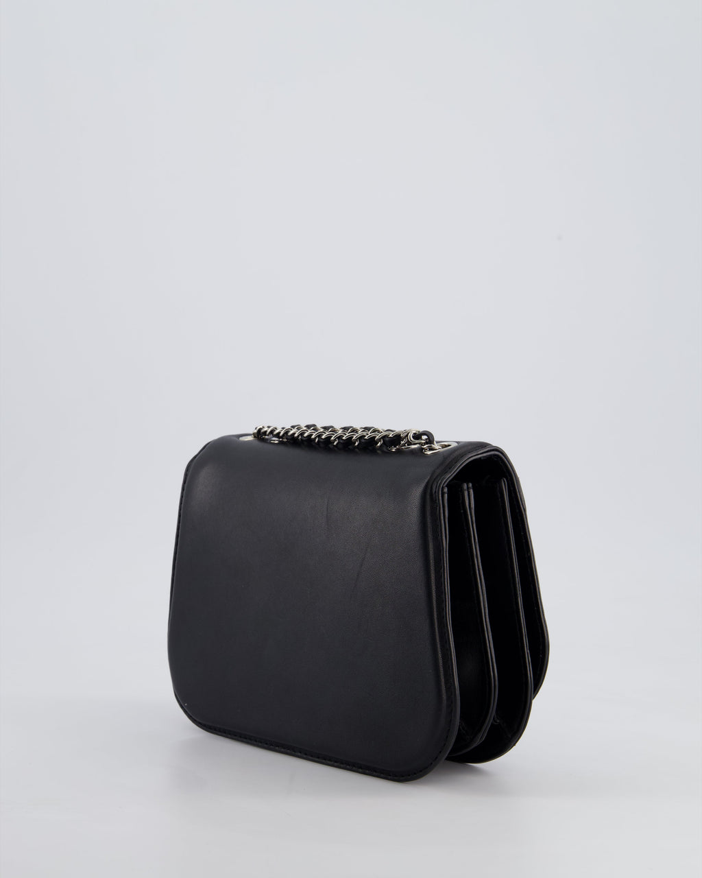 Chanel Braided Chic Flap Bag in Black Lambskin Leather with Silver Hardware