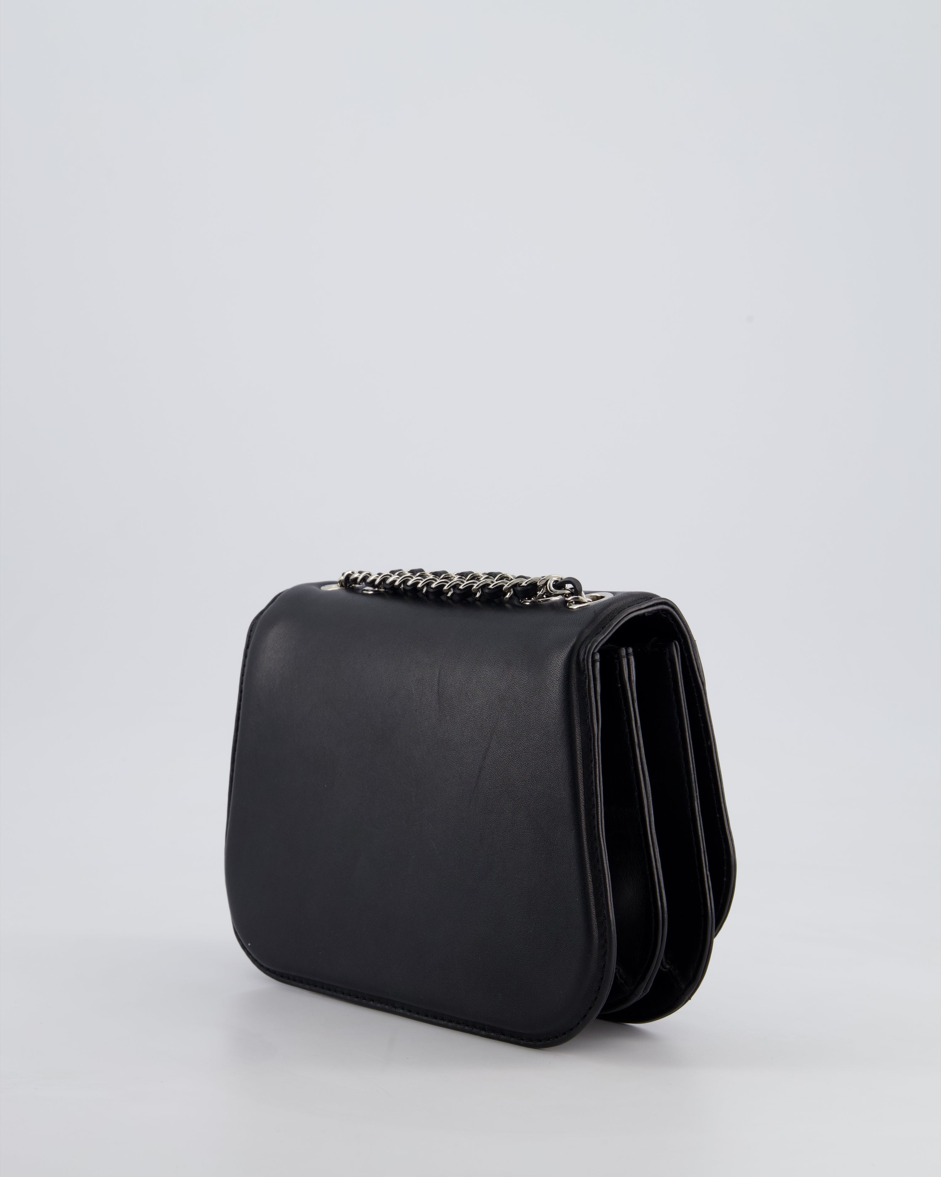 Chanel Braided Chic Flap Bag in Black Lambskin Leather with Silver Hardware
