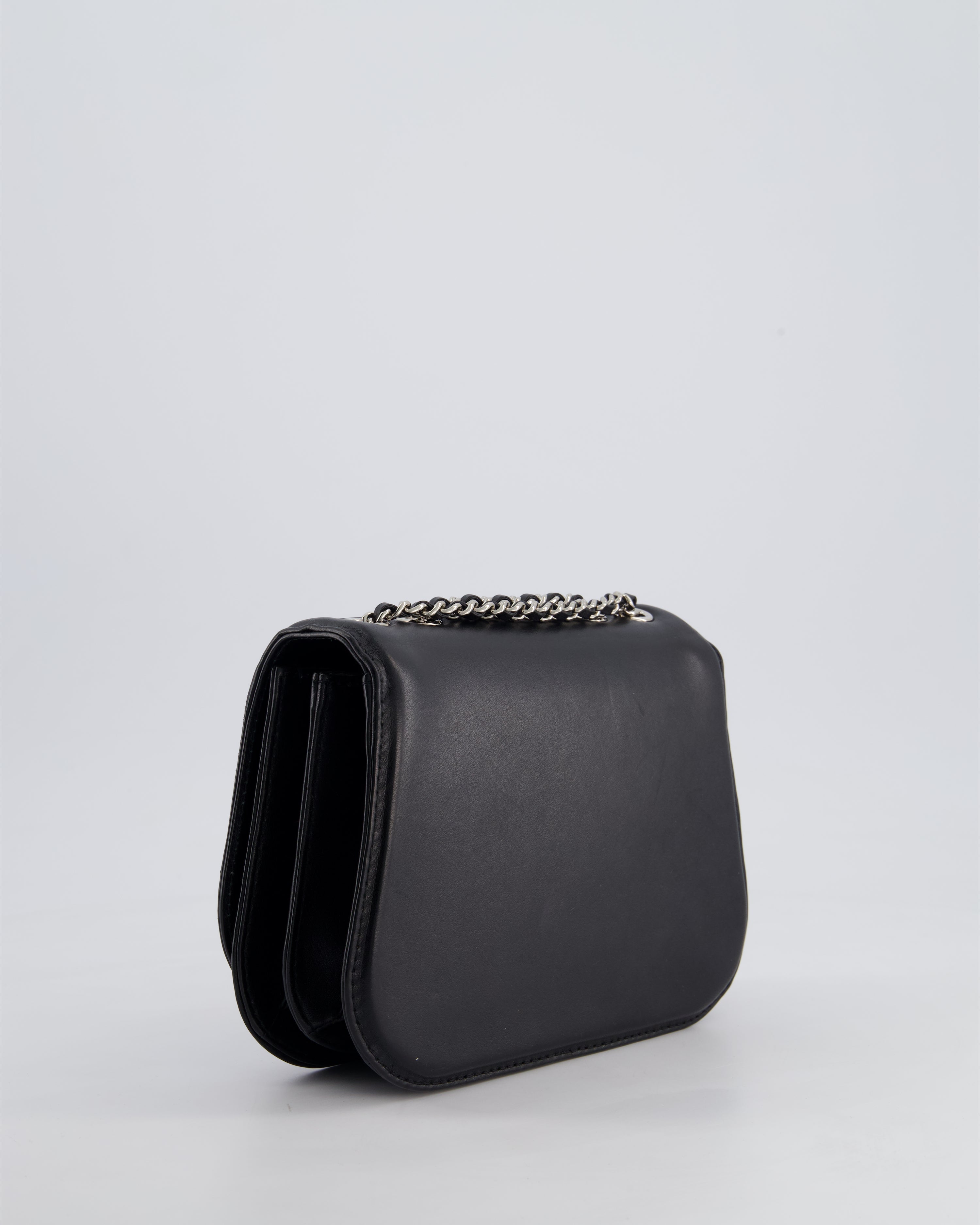 Chanel Braided Chic Flap Bag in Black Lambskin Leather with Silver Hardware