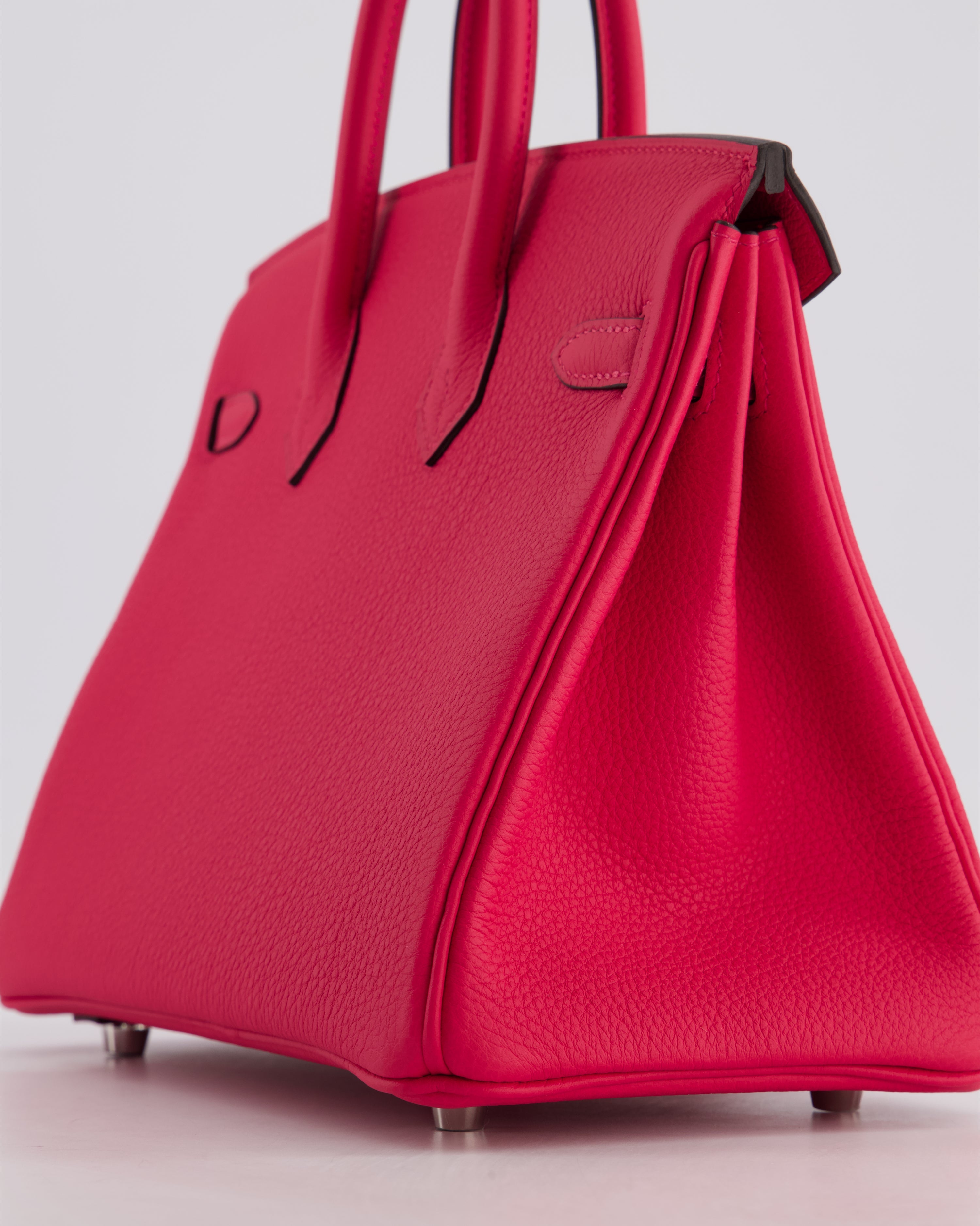 *RARE* Hermès Birkin 25 Retourne Bag in Rose Mexico Togo Leather with Palladium Hardware