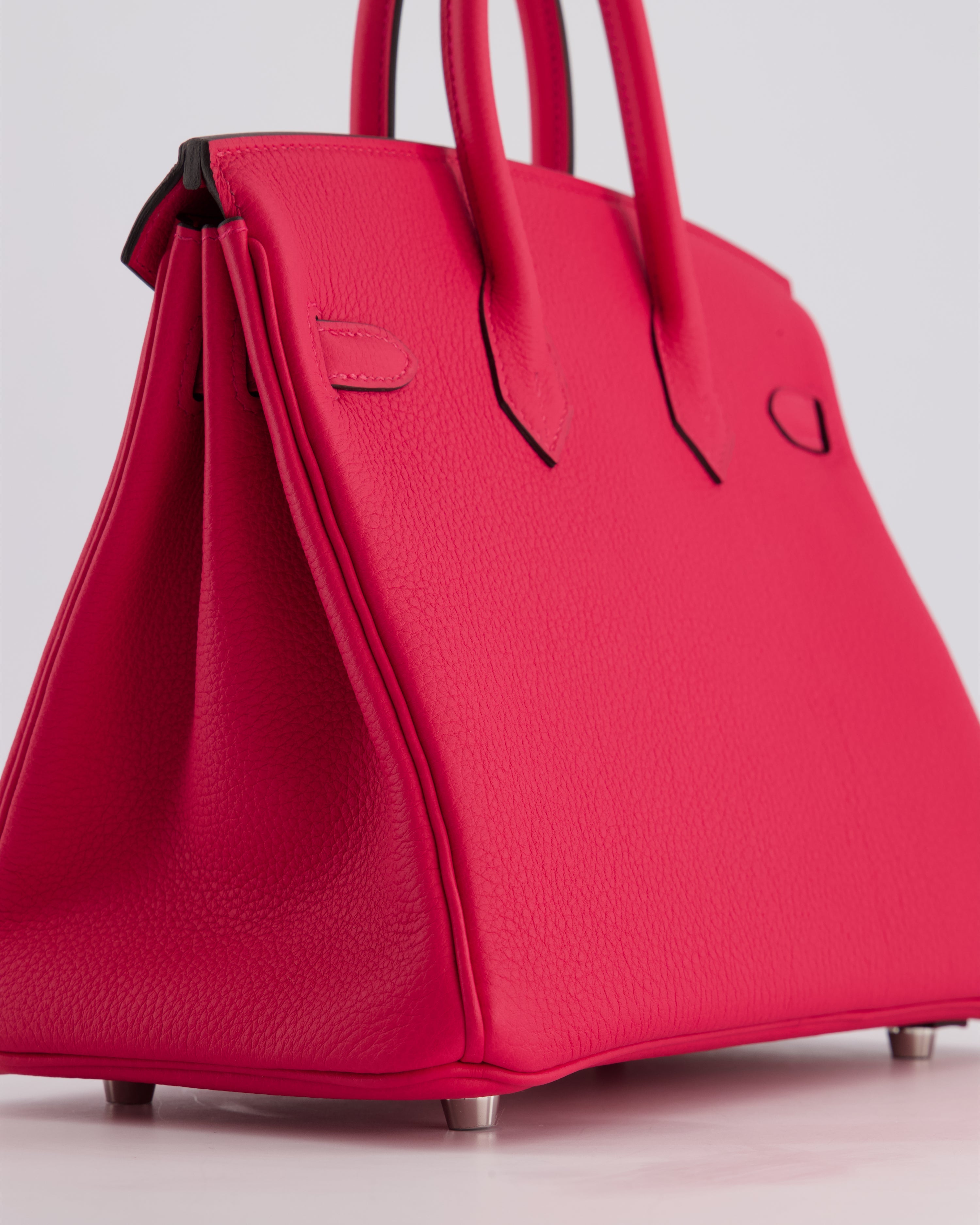*RARE* Hermès Birkin 25 Retourne Bag in Rose Mexico Togo Leather with Palladium Hardware