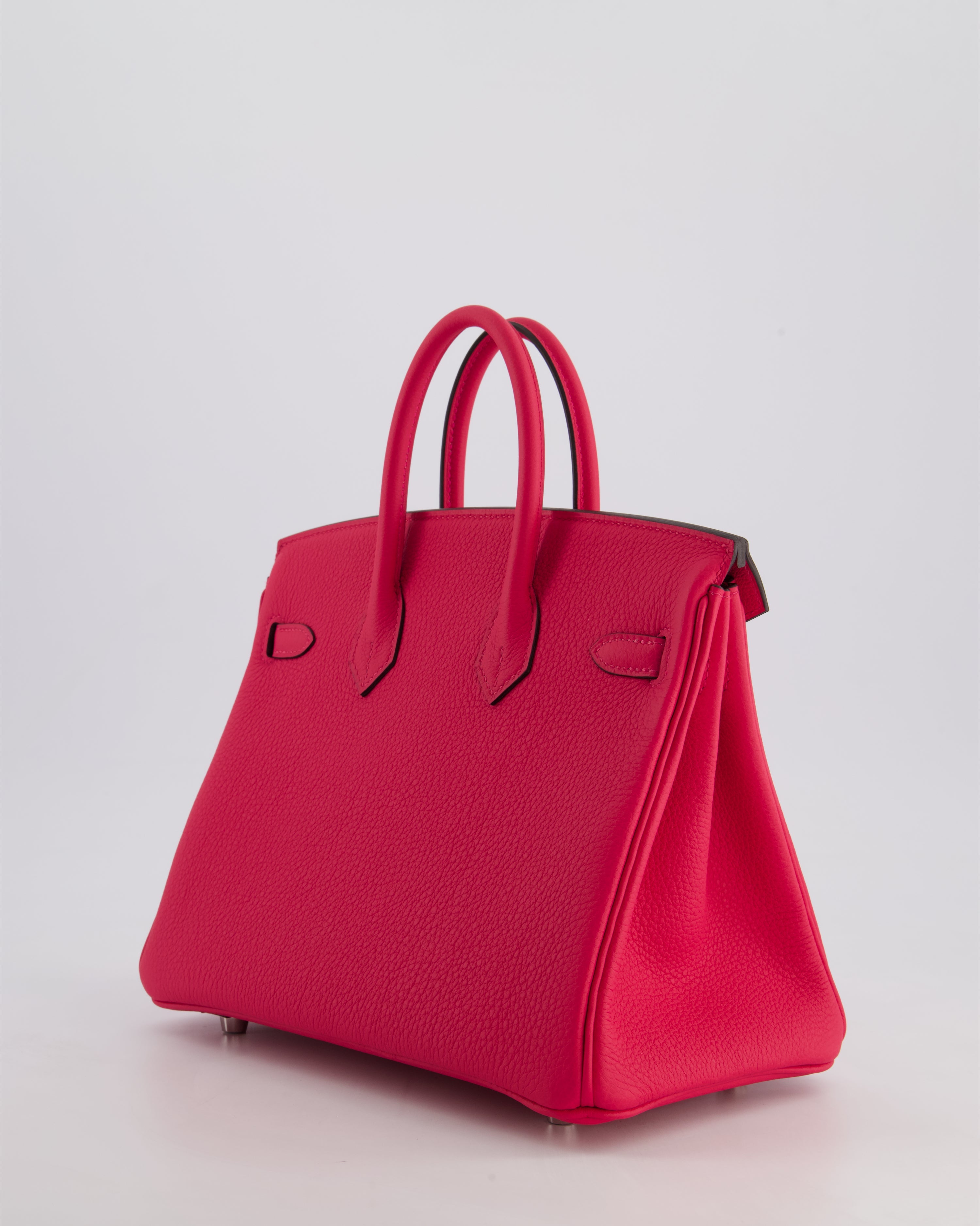 *RARE* Hermès Birkin 25 Retourne Bag in Rose Mexico Togo Leather with Palladium Hardware
