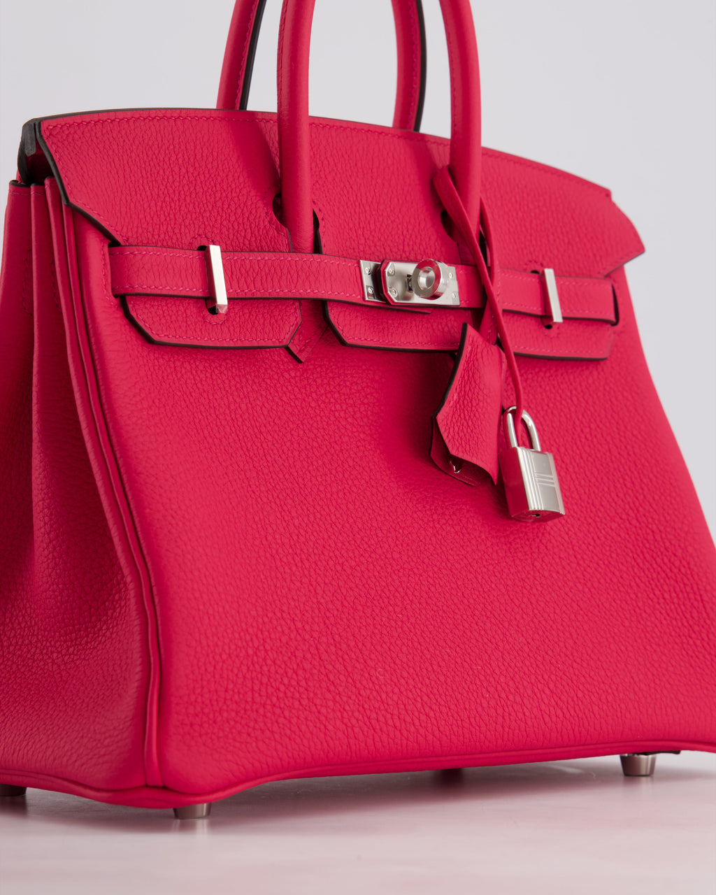 *RARE* Hermès Birkin 25 Retourne Bag in Rose Mexico Togo Leather with Palladium Hardware