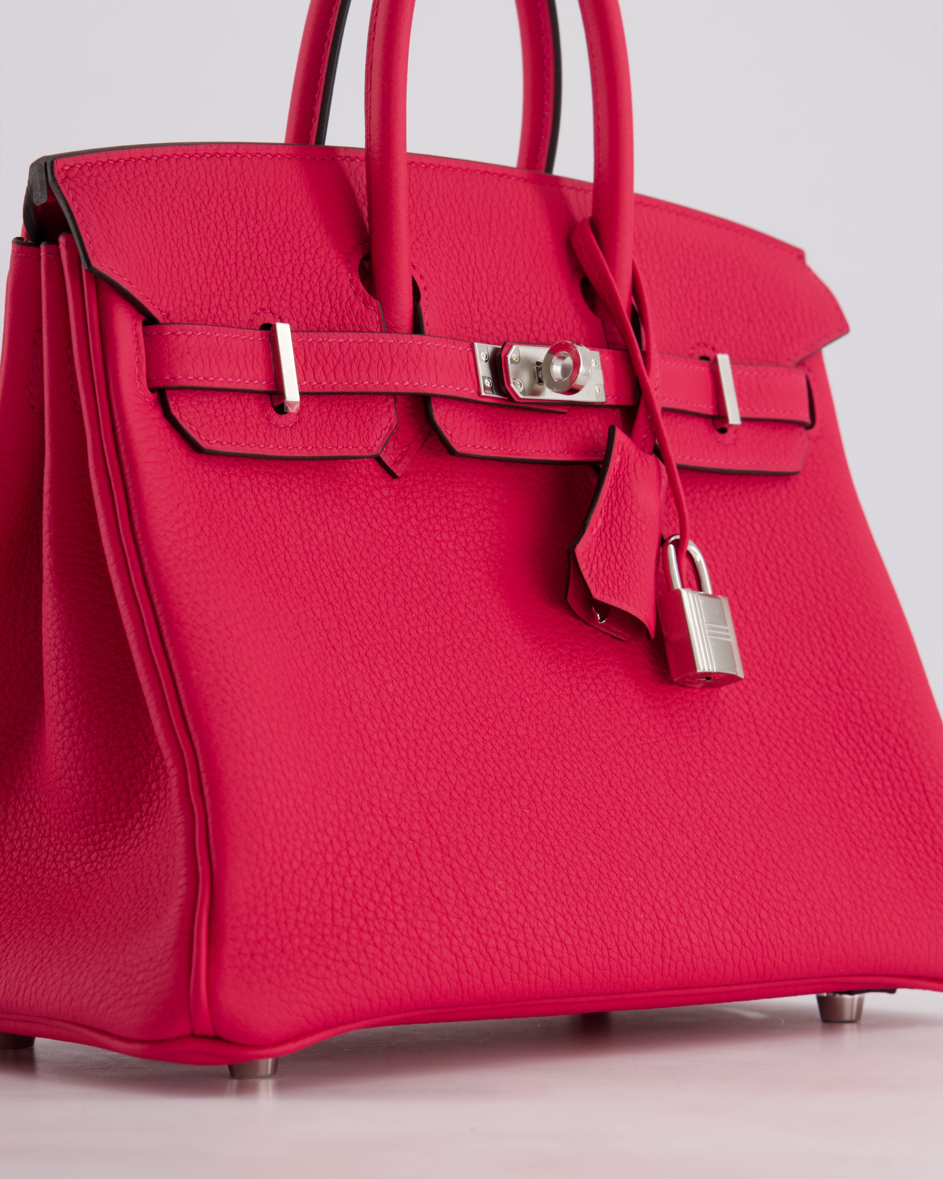*RARE* Hermès Birkin 25 Retourne Bag in Rose Mexico Togo Leather with Palladium Hardware