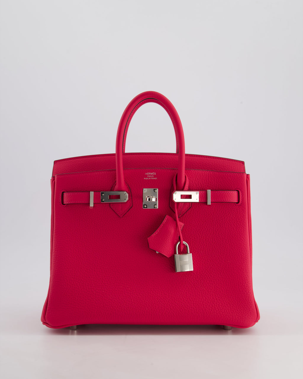 *RARE* Hermès Birkin 25 Retourne Bag in Rose Mexico Togo Leather with Palladium Hardware