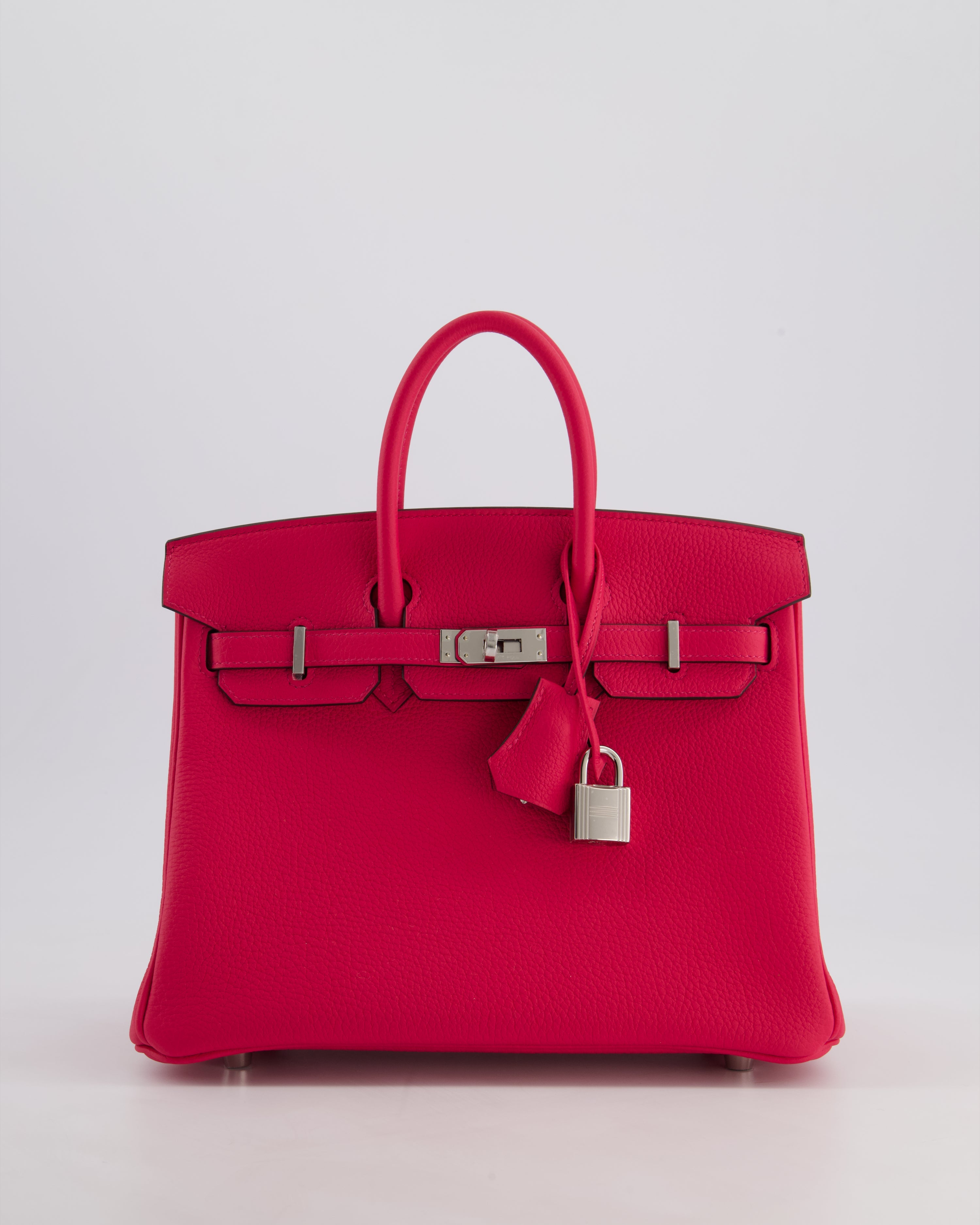 *RARE* Hermès Birkin 25 Retourne Bag in Rose Mexico Togo Leather with Palladium Hardware