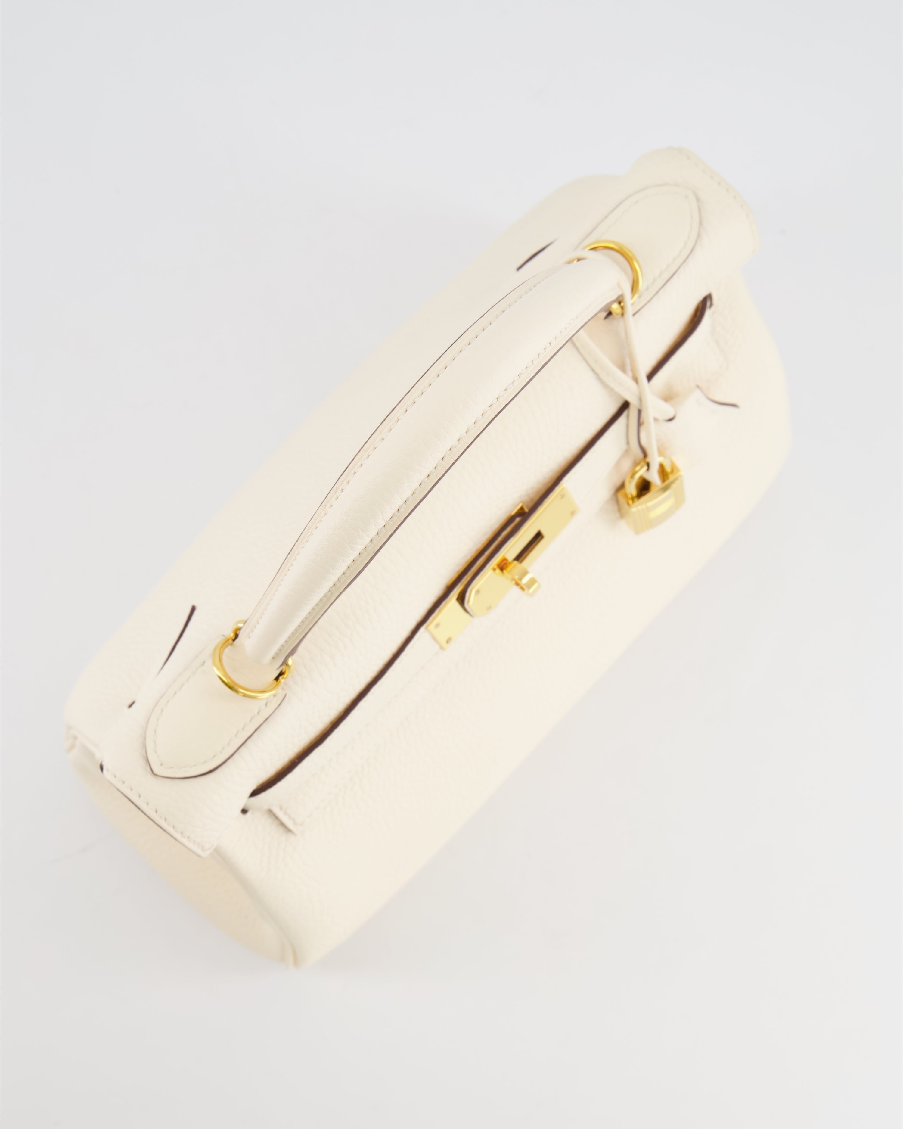 Hermès Kelly 28 Retourne Bag in Nata Clemence Leather with Gold Hardware