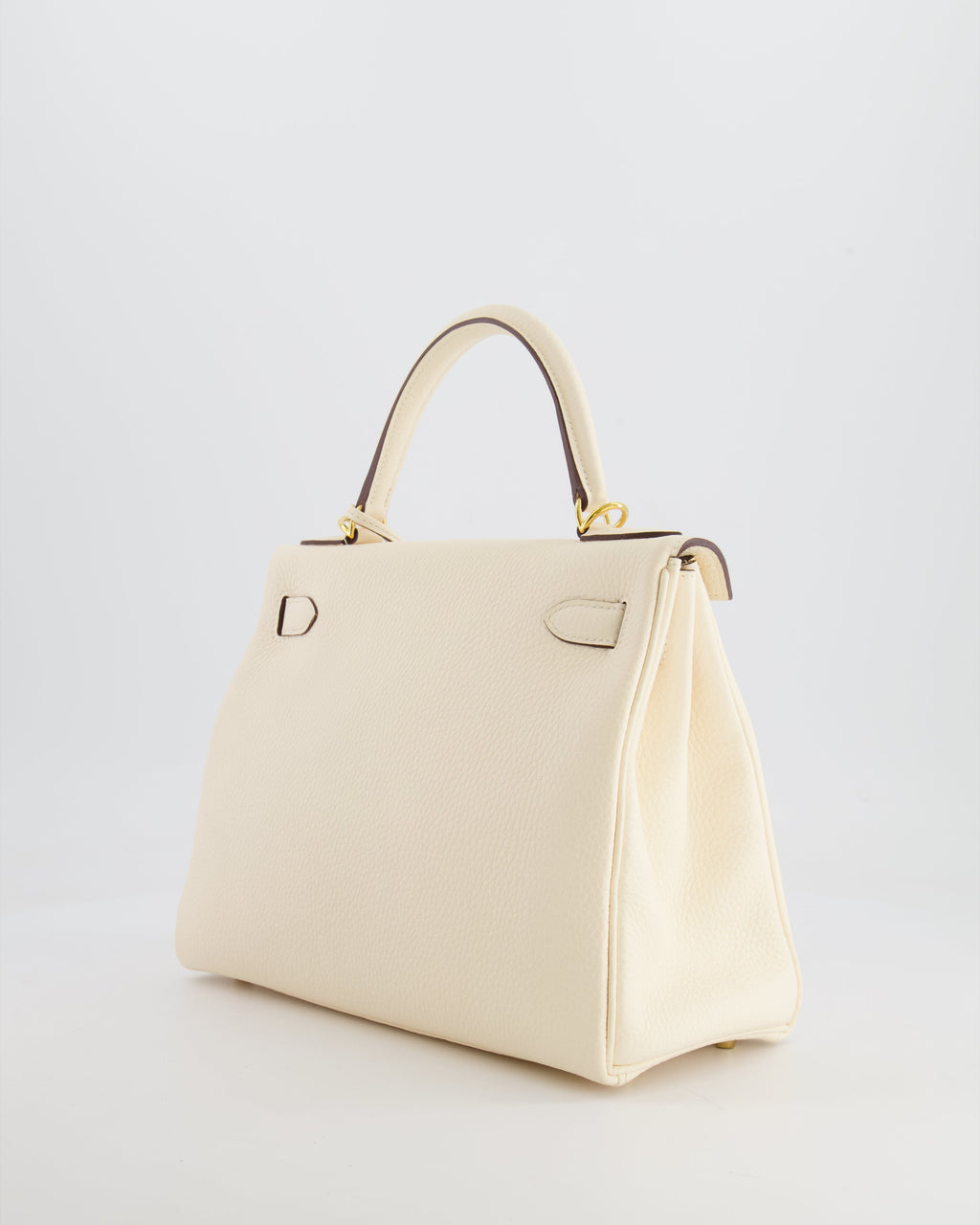 Hermès Kelly 28 Retourne Bag in Nata Clemence Leather with Gold Hardware