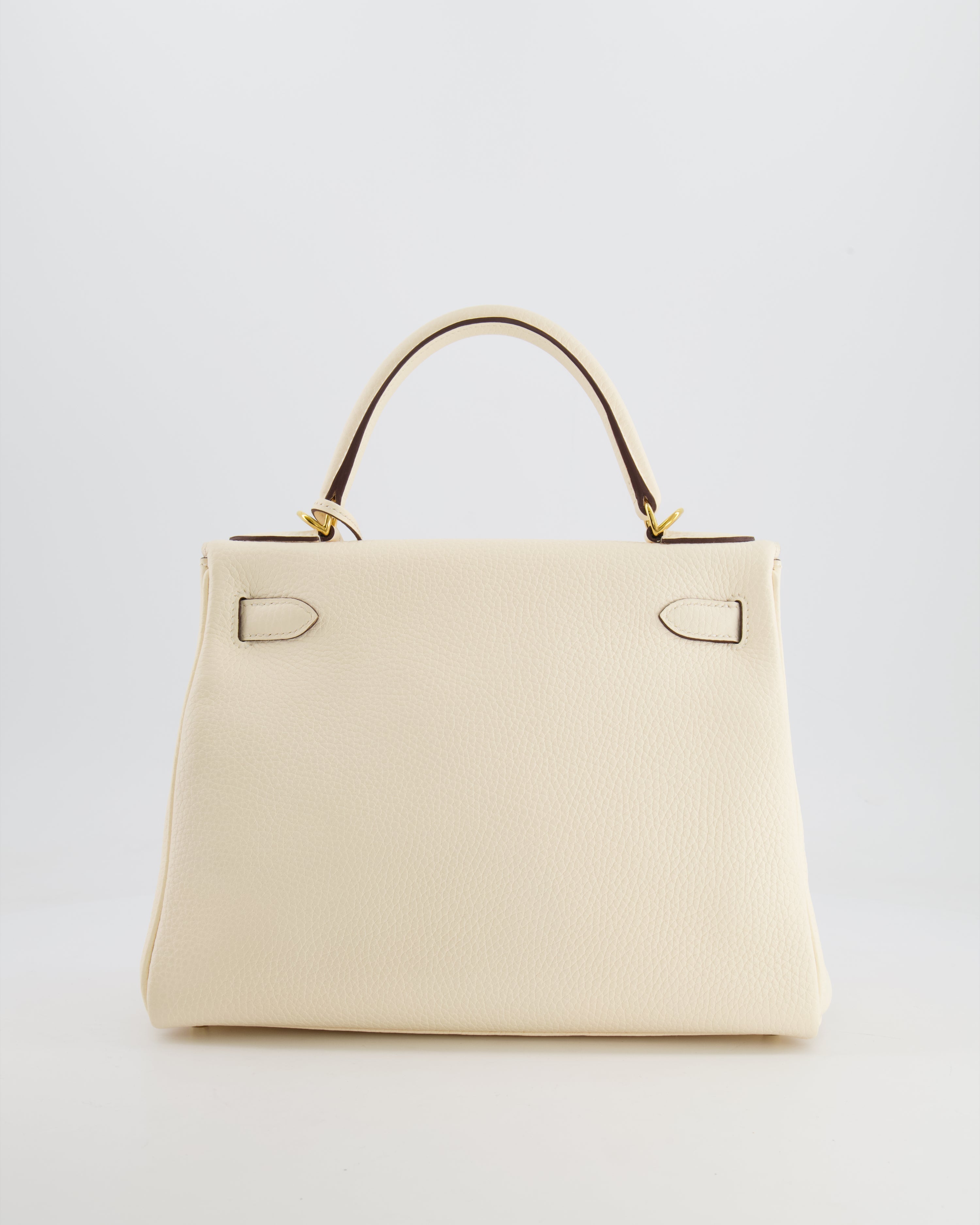 Hermès Kelly 28 Retourne Bag in Nata Clemence Leather with Gold Hardware