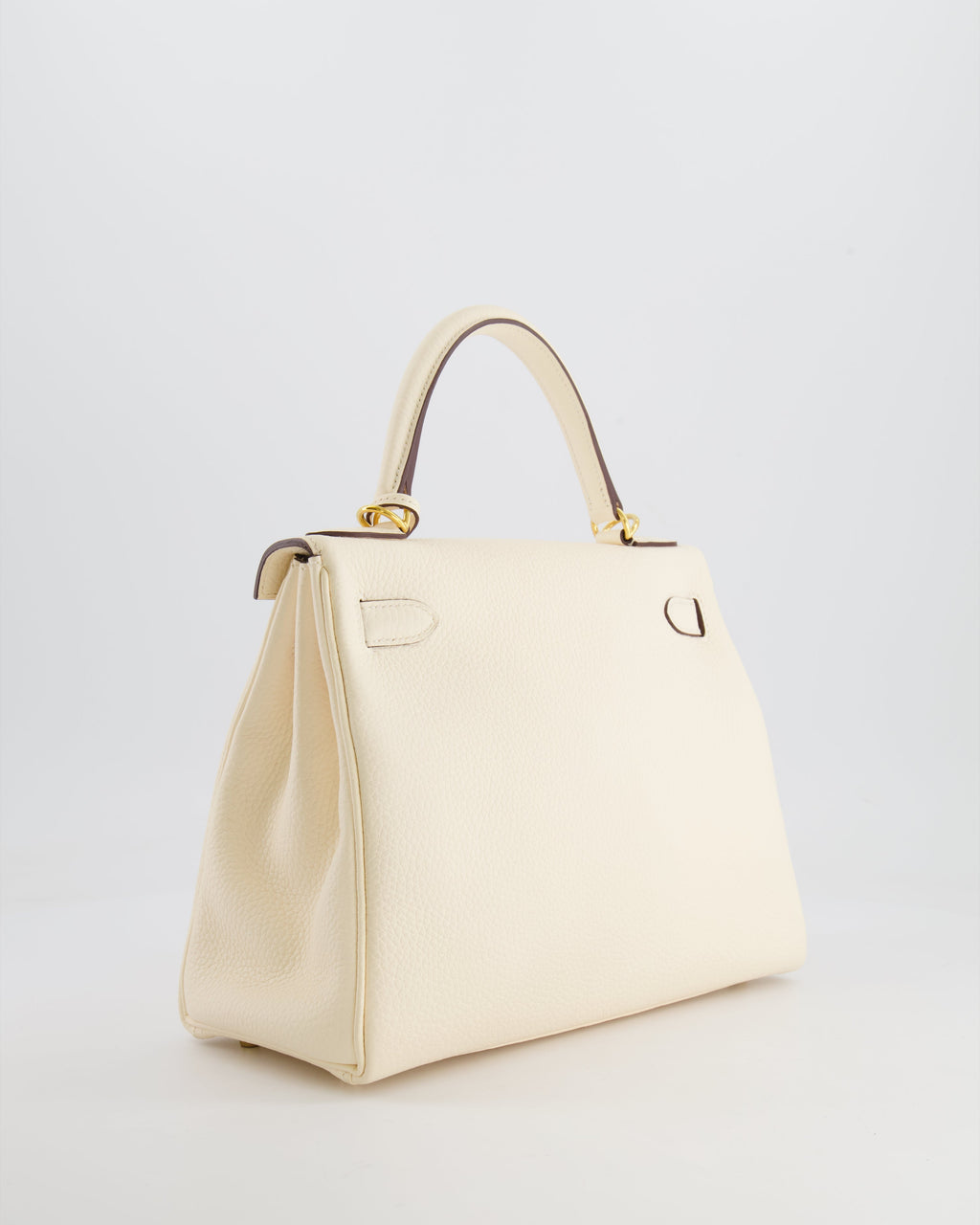 Hermès Kelly 28 Retourne Bag in Nata Clemence Leather with Gold Hardware