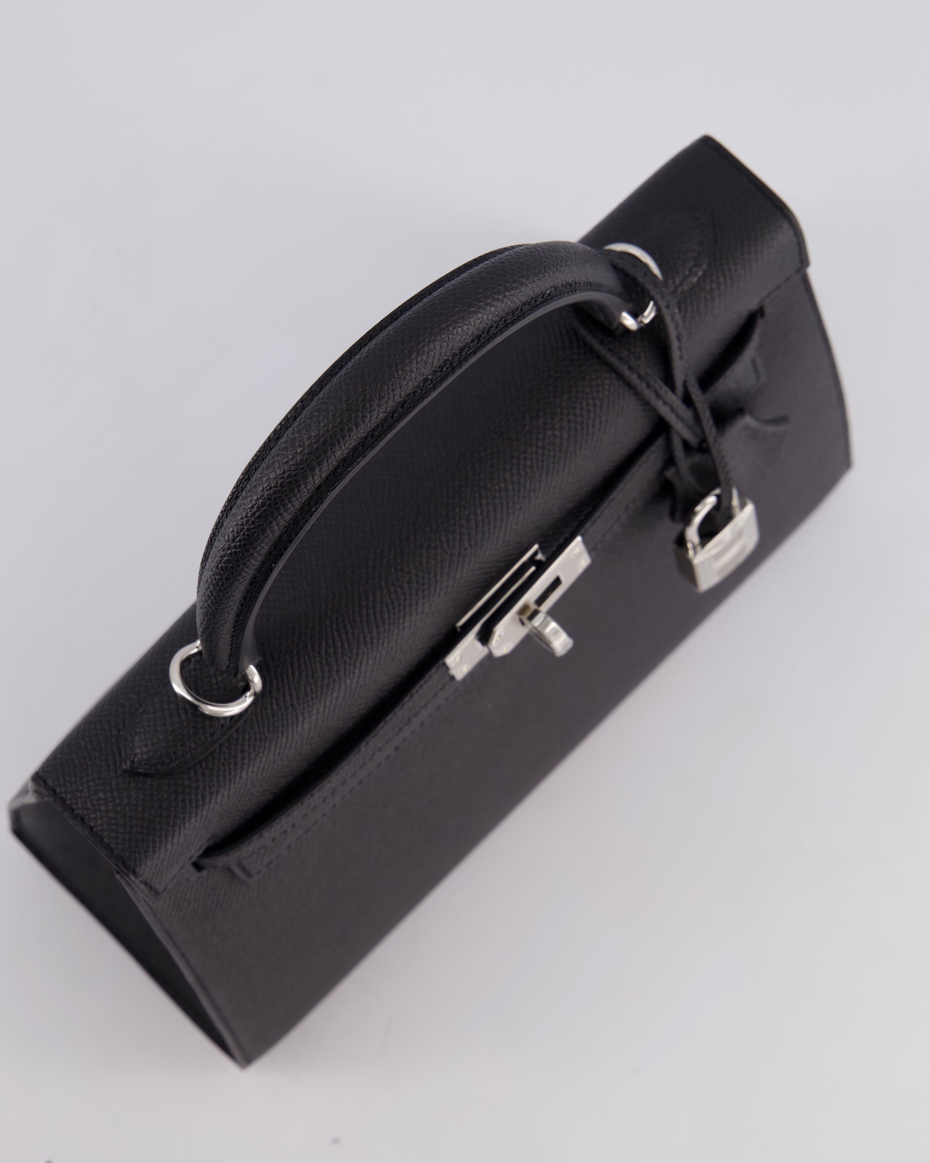 *RARE* Hermès Kelly 25 Sellier Bag in Noir Epsom Leather with Palladium Hardware
