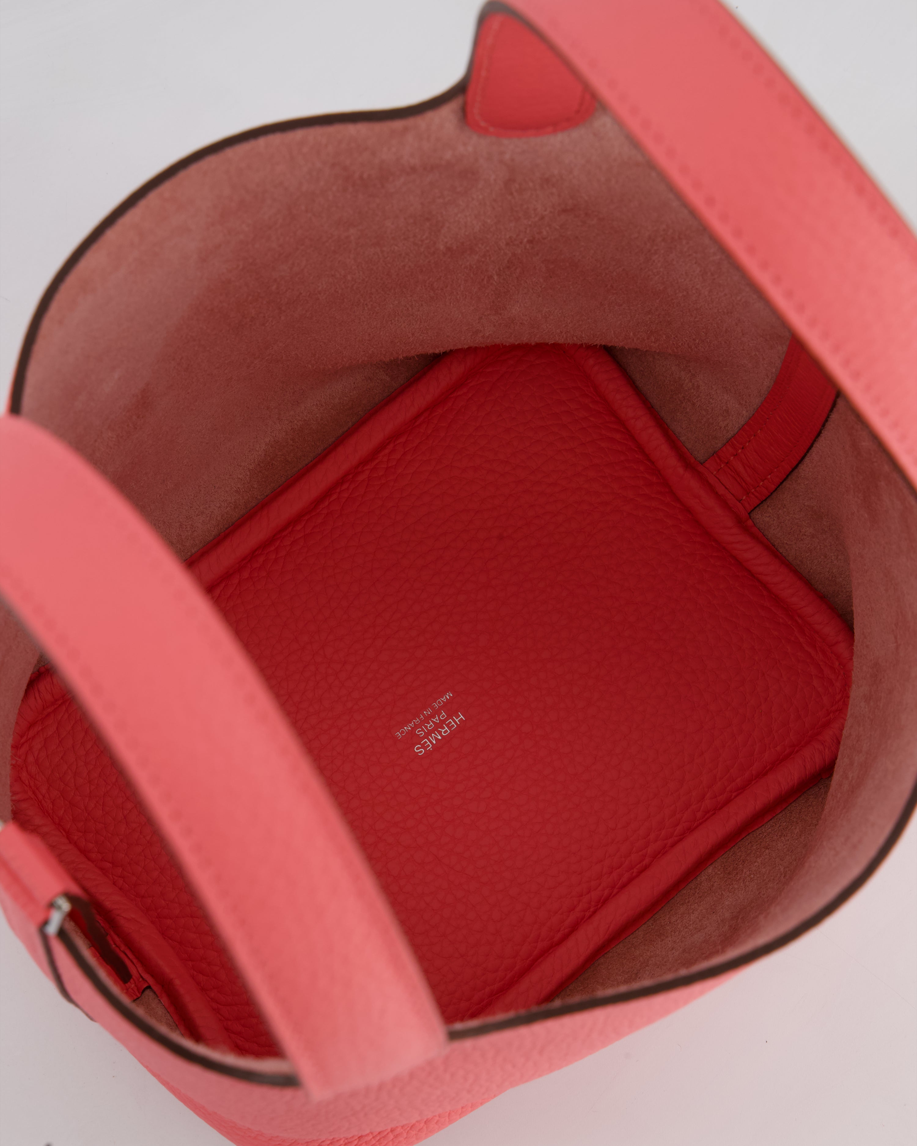*HOT* Hermès Picotin Lock Bag 18cm in Rose Azalee Clemence Leather with Palladium Hardware