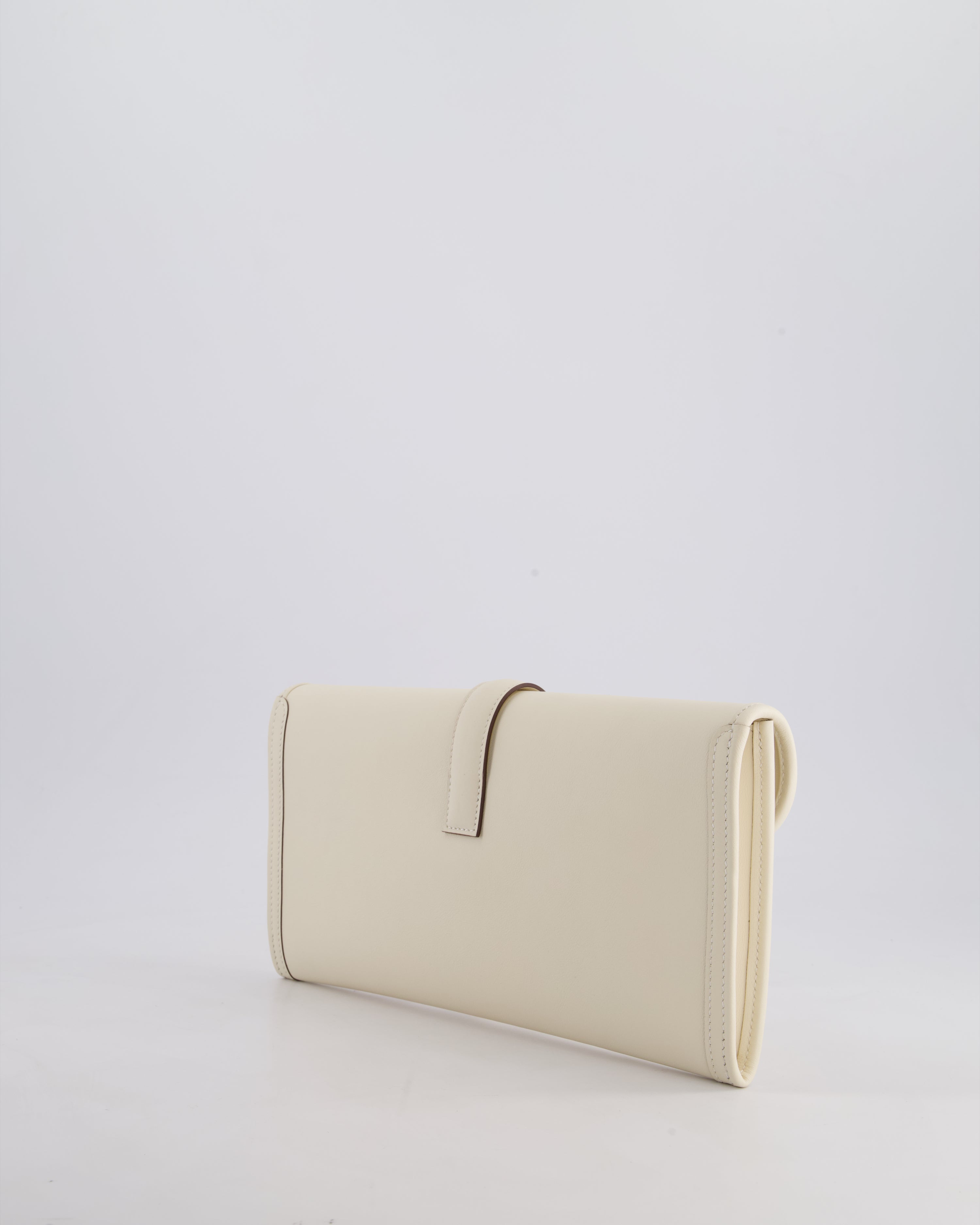 Hermès Jige Elan 29cm Clutch Bag in Nata Evercolour Leather