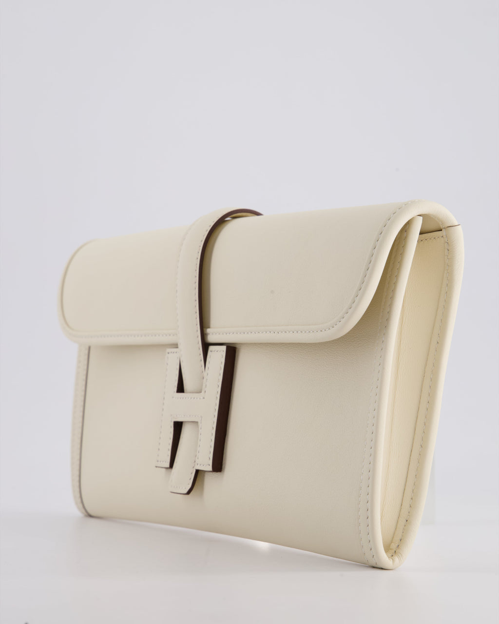Hermès Jige Elan 29cm Clutch Bag in Nata Evercolour Leather