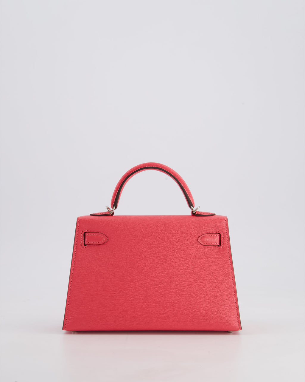 *HOT* Hermès Mini Kelly II 20 Bag in Rose Lipstick Chevre Mysore Leather with Palladium Hardware