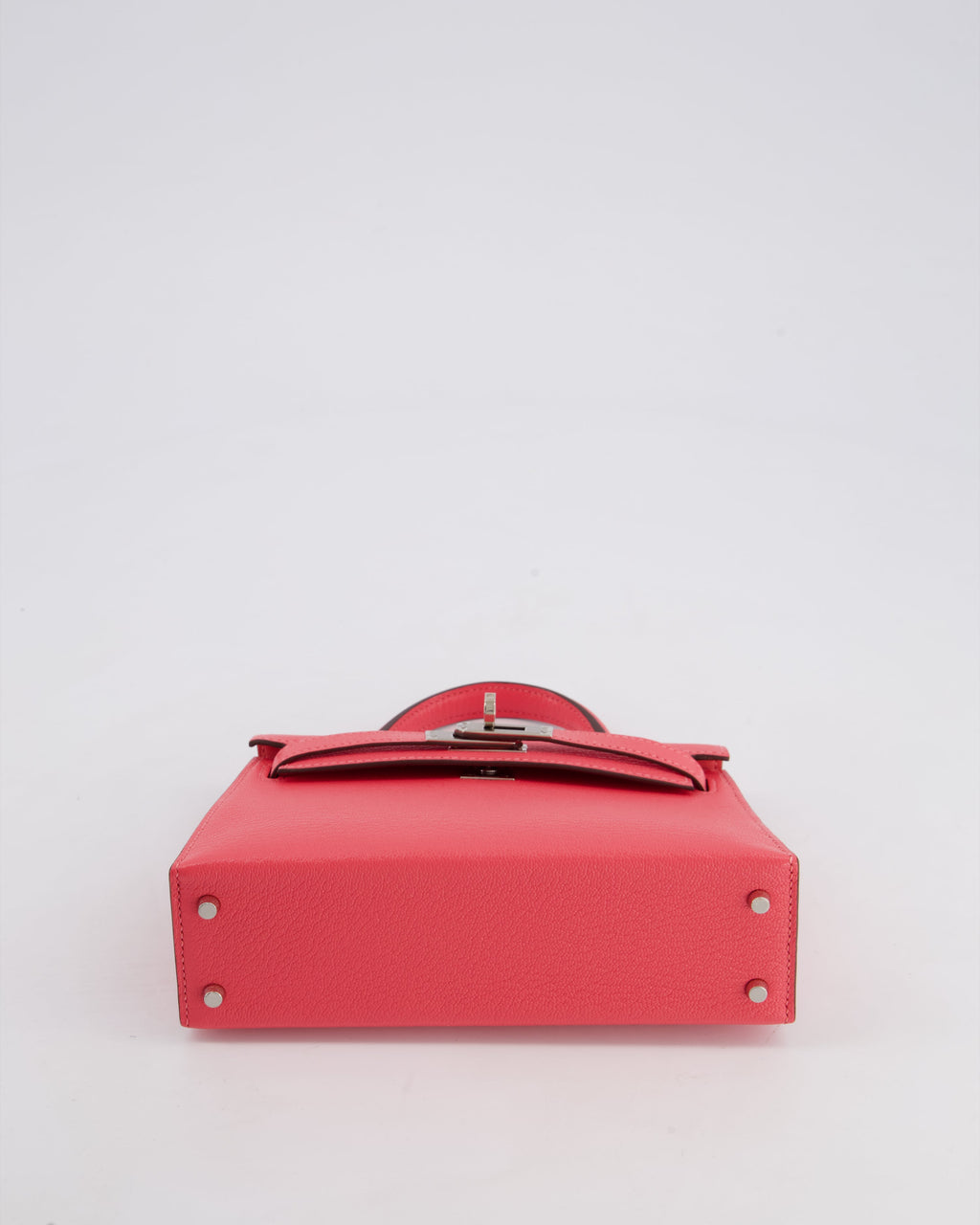 *HOT* Hermès Mini Kelly II 20 Bag in Rose Lipstick Chevre Mysore Leather with Palladium Hardware