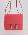 *HOT* Hermès Constance III 24 Bag in Rose Azalee Evercolour Leather with Palladium Hardware
