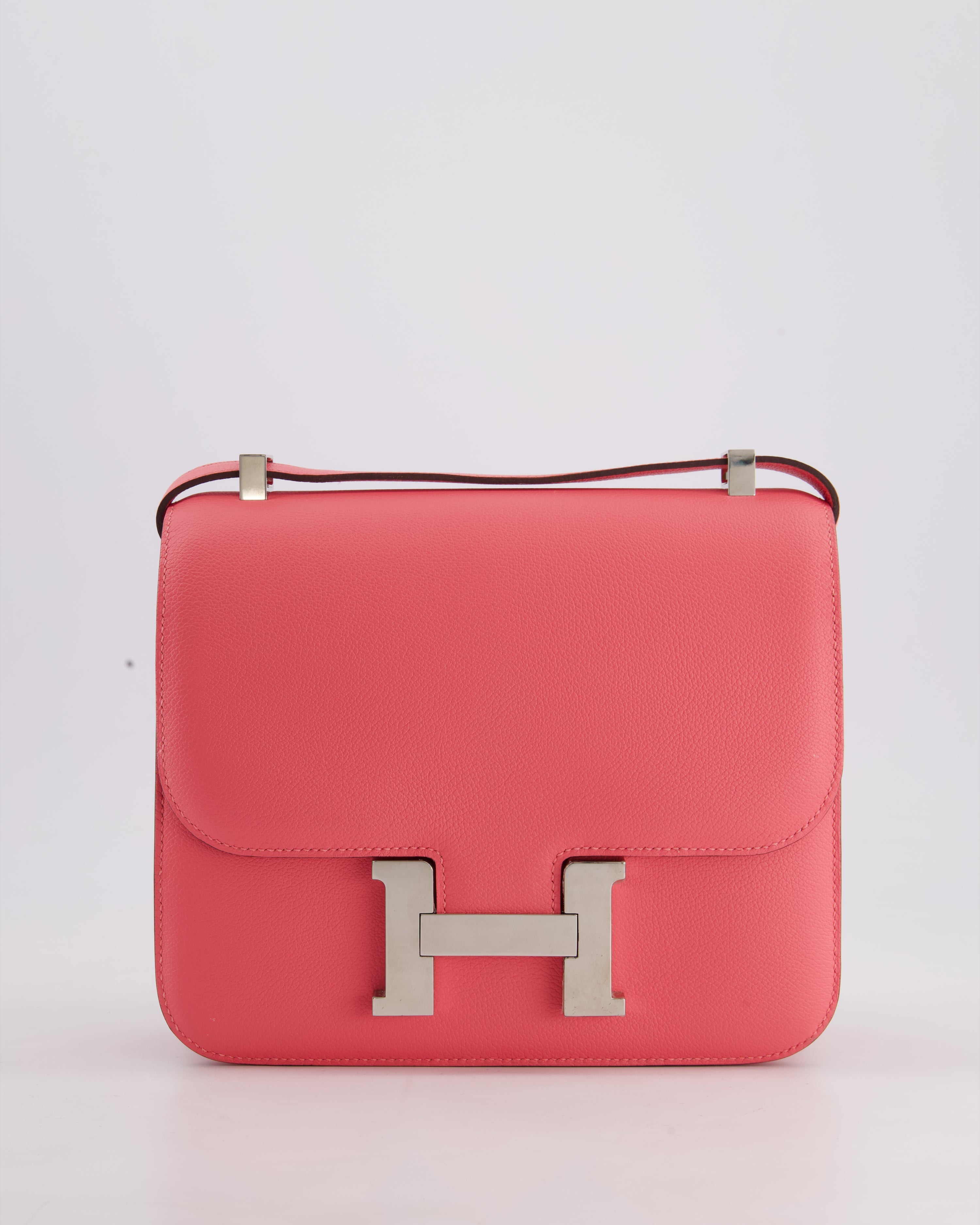 *HOT* Hermès Constance III 24 Bag in Rose Azalee Evercolour Leather with Palladium Hardware