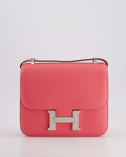 *HOT* Hermès Constance III 24 Bag in Rose Azalee Evercolour Leather with Palladium Hardware