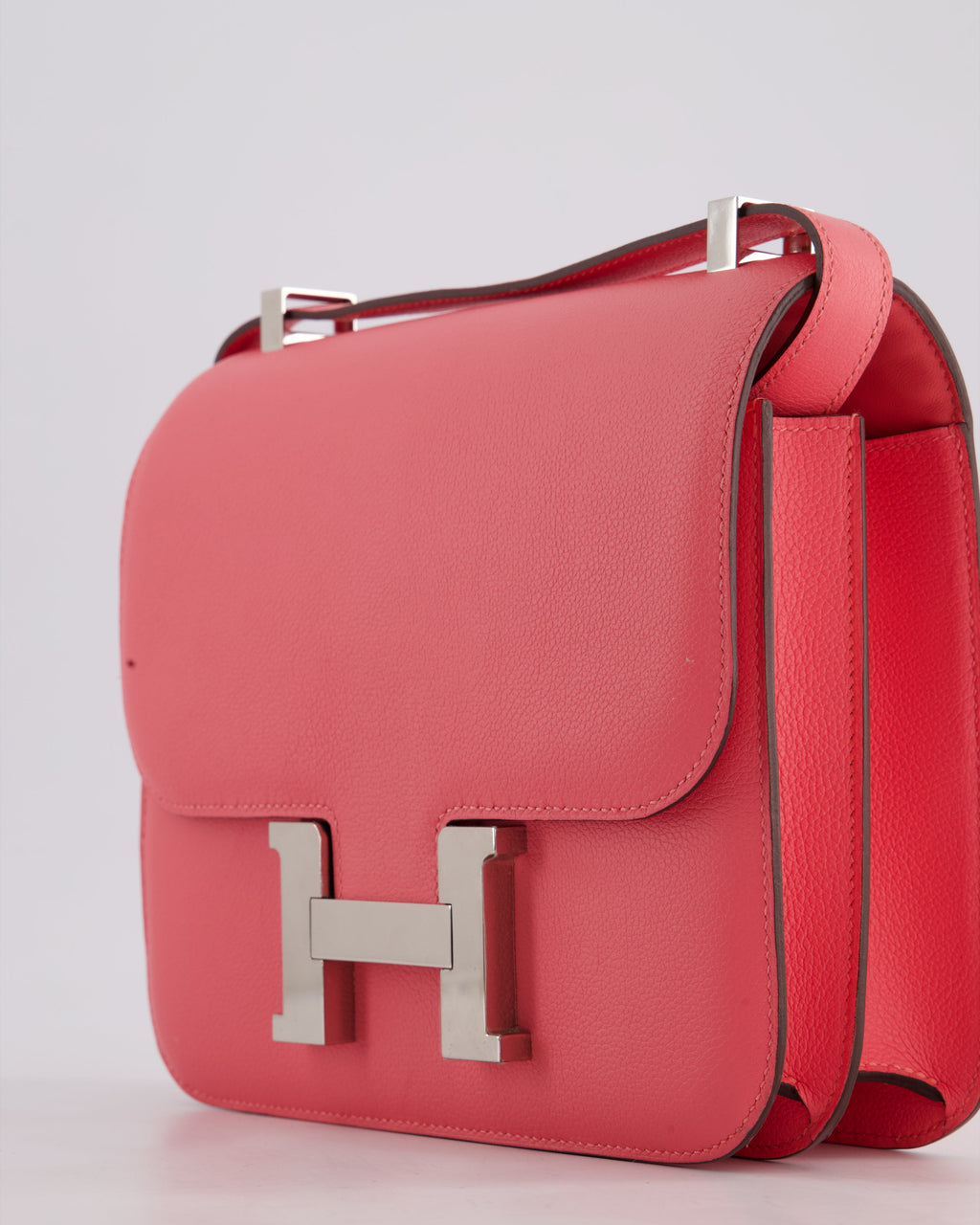 *HOT* Hermès Constance III 24 Bag in Rose Azalee Evercolour Leather with Palladium Hardware