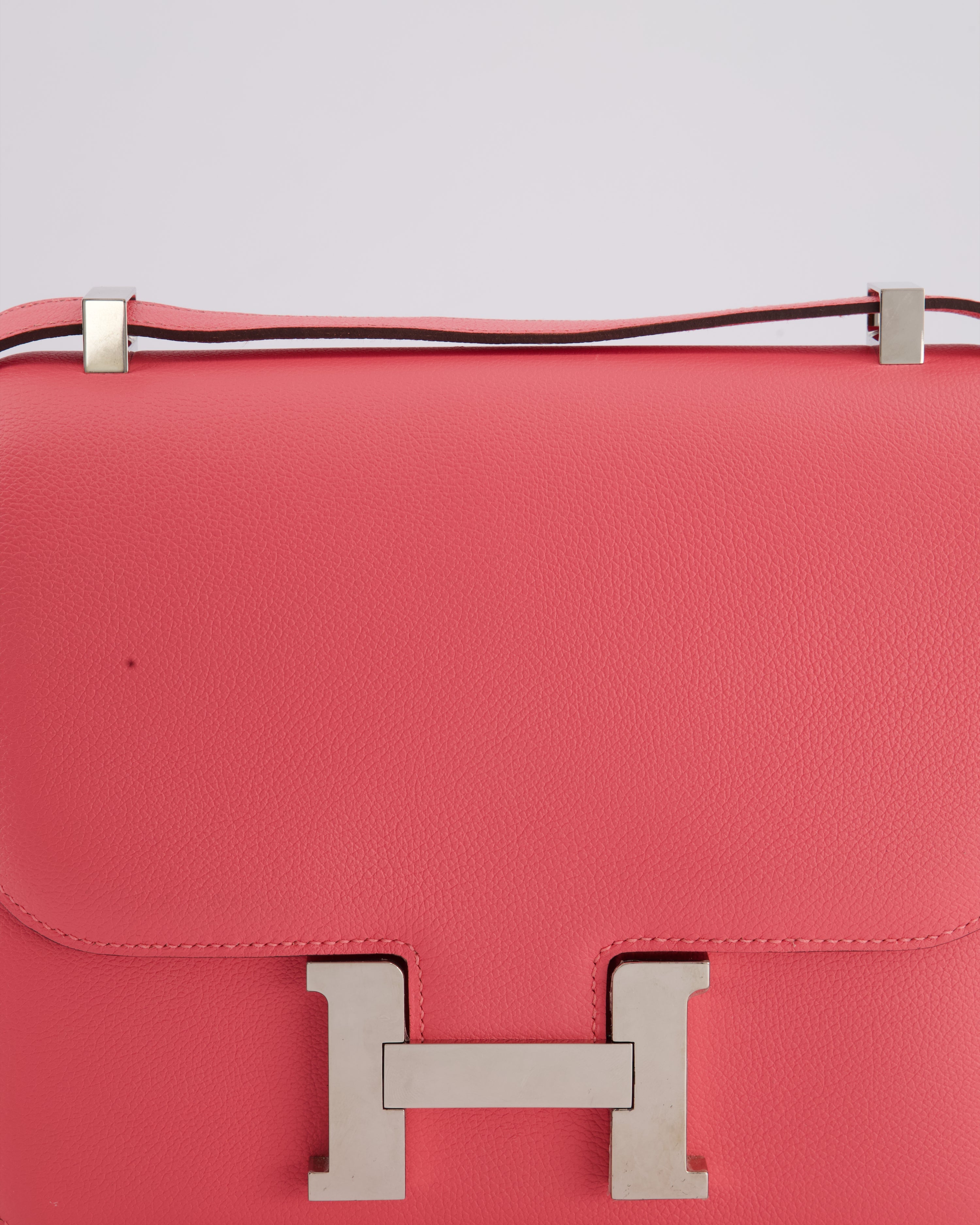 *HOT* Hermès Constance III 24 Bag in Rose Azalee Evercolour Leather with Palladium Hardware
