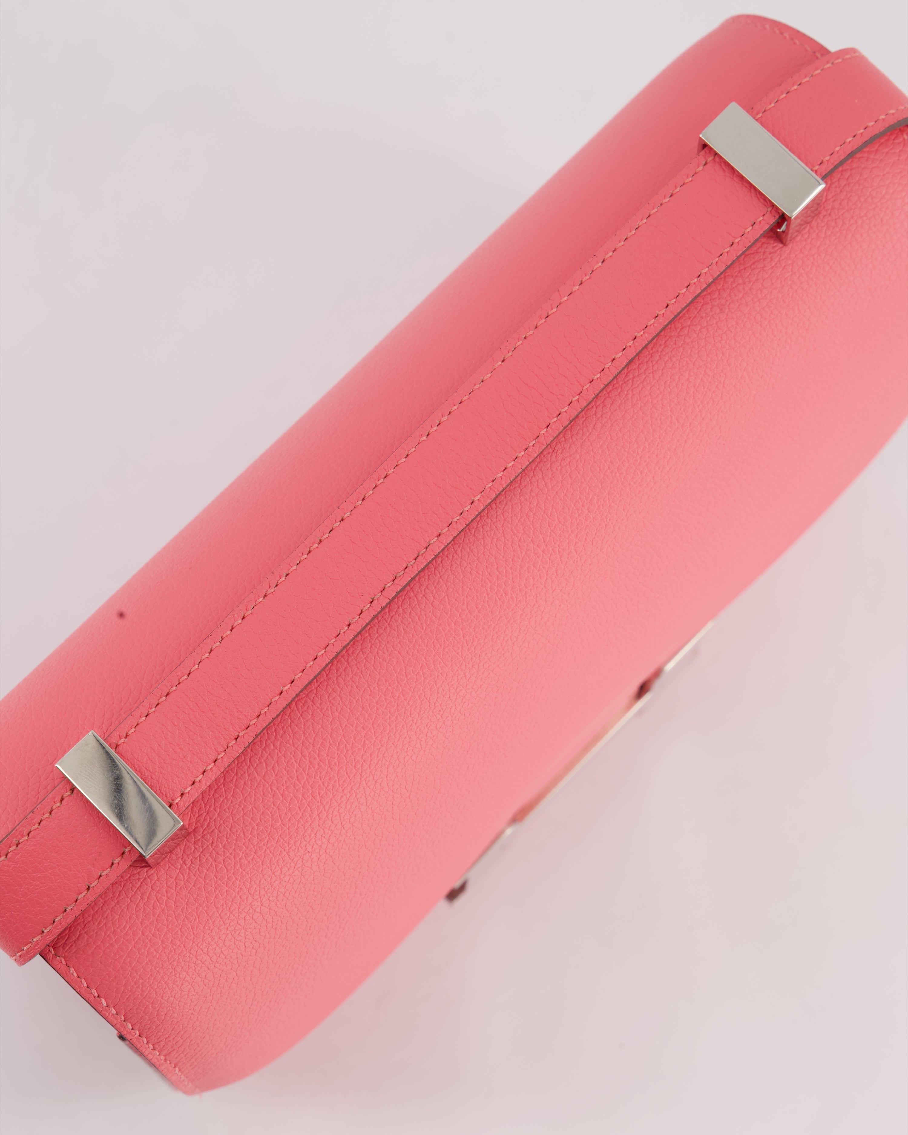 *HOT* Hermès Constance III 24 Bag in Rose Azalee Evercolour Leather with Palladium Hardware