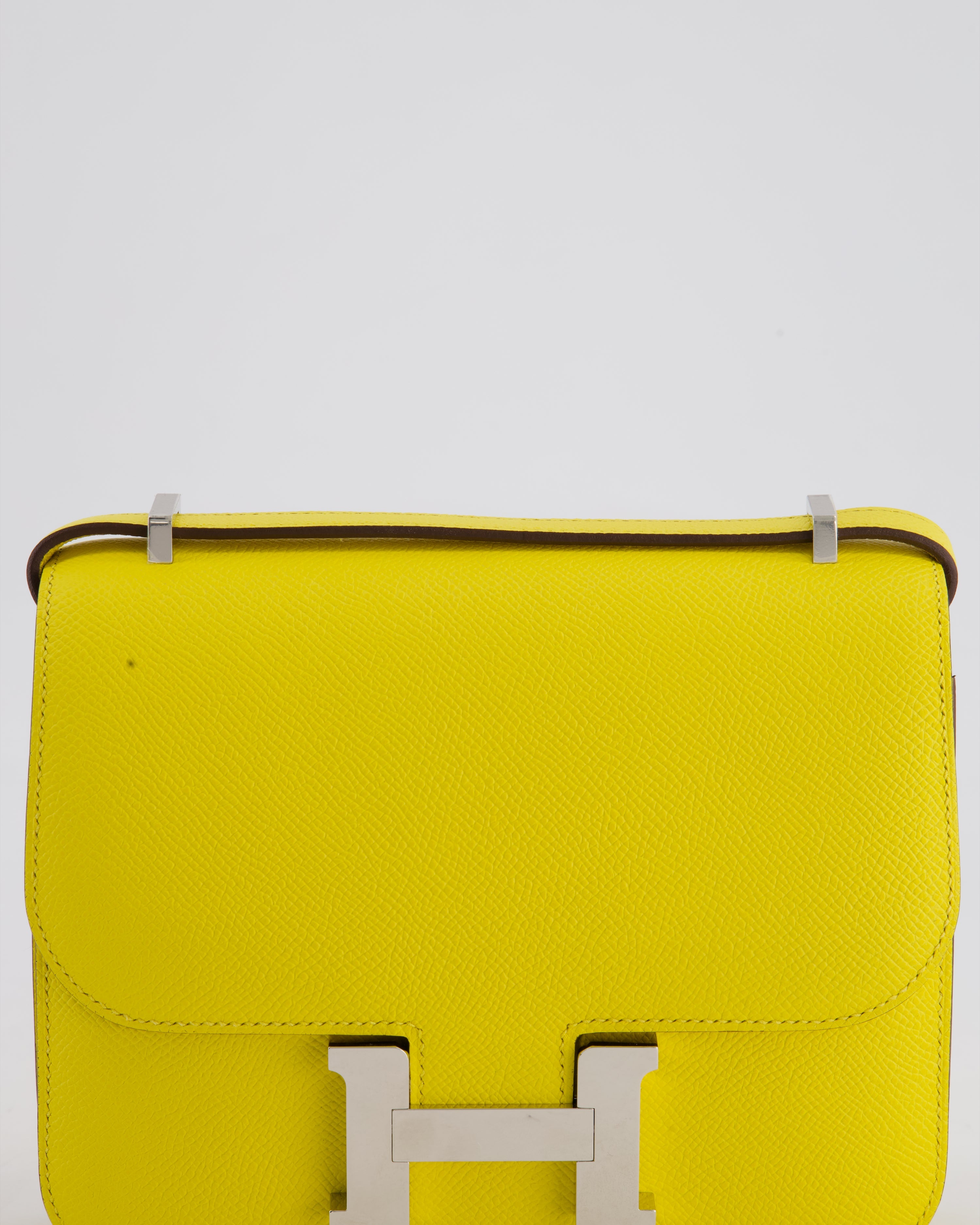 Hermès Constance III 18 Miroir Bag in Jaune De Naples Epsom Leather with Palladium Hardware
