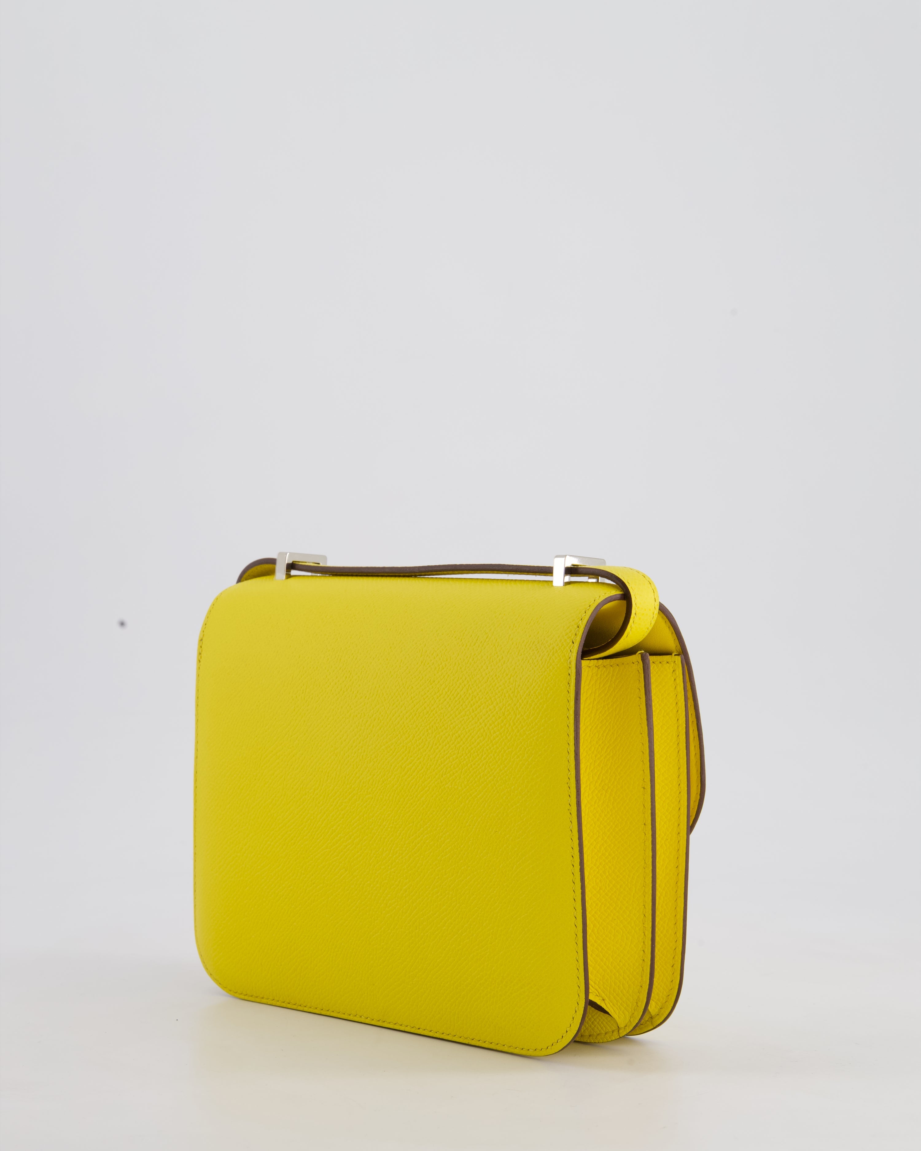 Hermès Constance III 18 Miroir Bag in Jaune De Naples Epsom Leather with Palladium Hardware