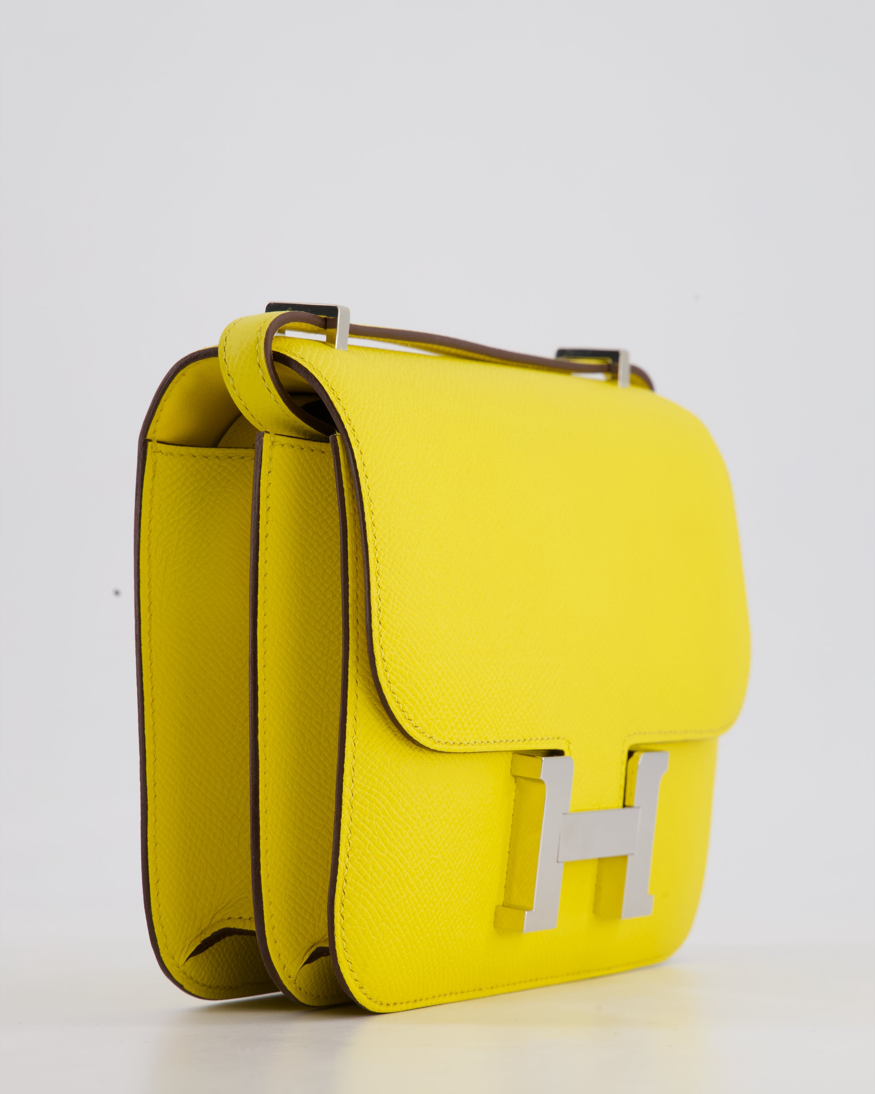 Hermès Constance III 18 Miroir Bag in Jaune De Naples Epsom Leather with Palladium Hardware