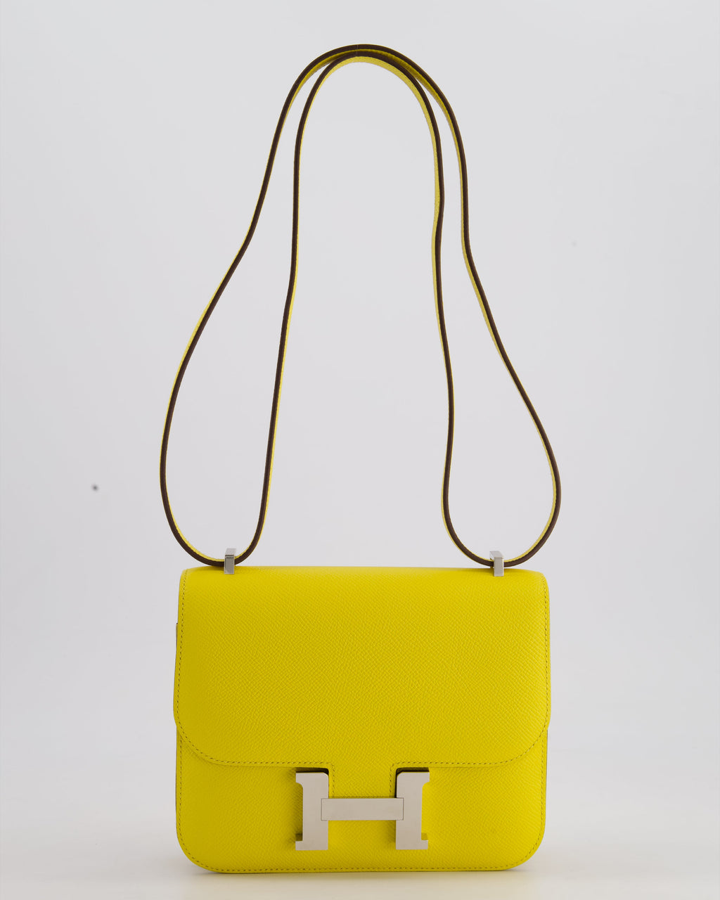 Hermès Constance III 18 Miroir Bag in Jaune De Naples Epsom Leather with Palladium Hardware