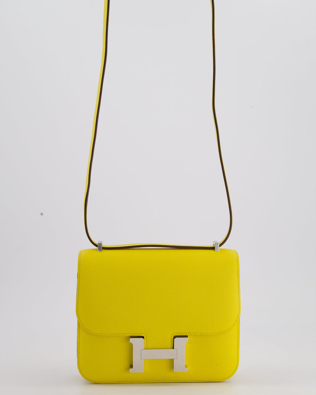Hermès Constance III 18 Miroir Bag in Jaune De Naples Epsom Leather with Palladium Hardware