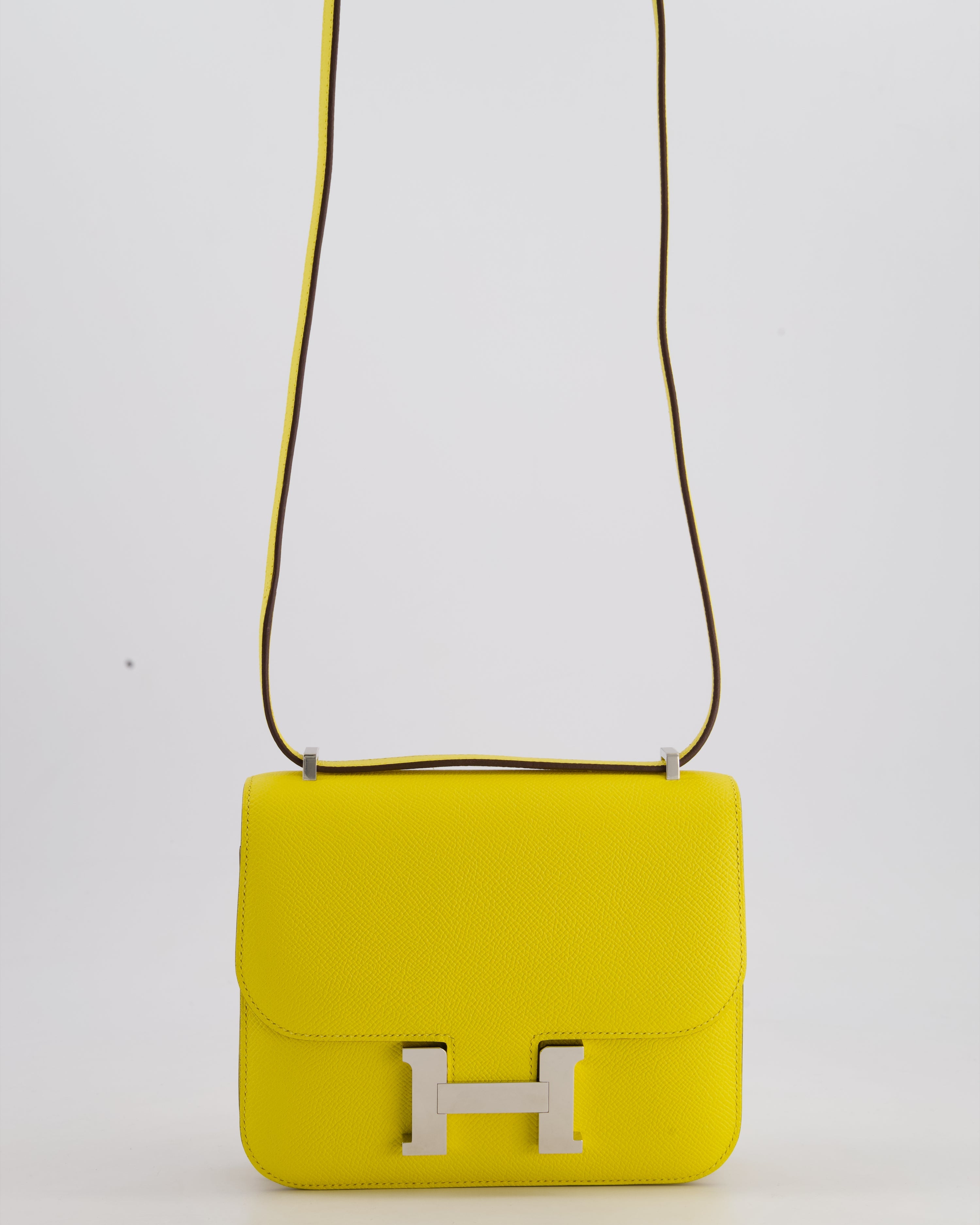 Hermès Constance III 18 Miroir Bag in Jaune De Naples Epsom Leather with Palladium Hardware