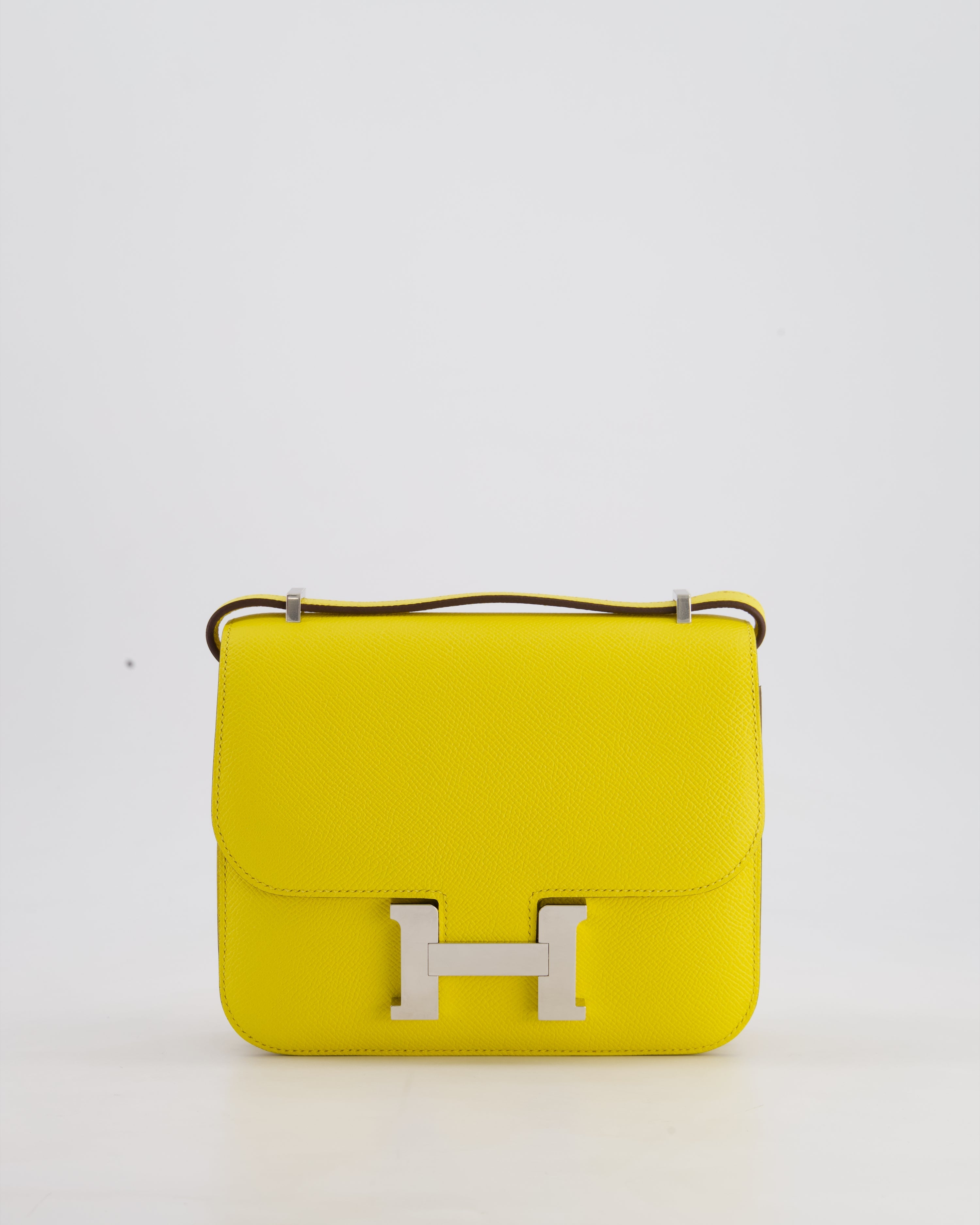 Hermès Constance III 18 Miroir Bag in Jaune De Naples Epsom Leather with Palladium Hardware