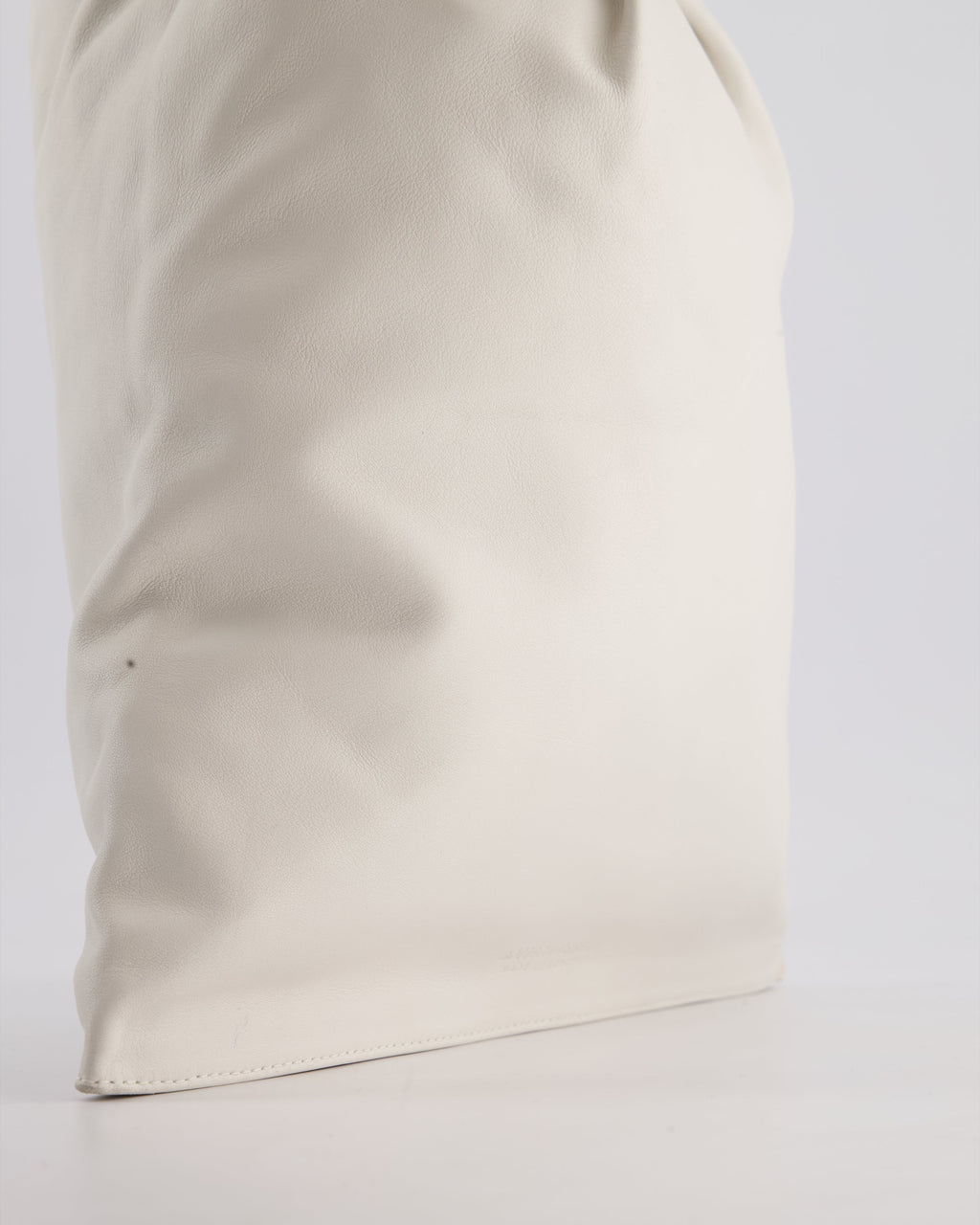 Bottega Veneta Large White Calfskin Leather Knot Clutch Bag