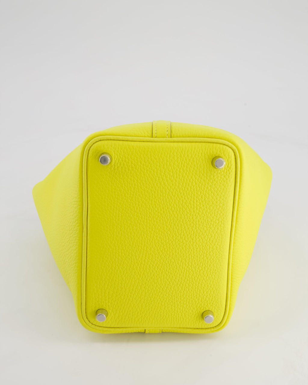 Hermès Picotin Lock Bag 18cm in Lime Clemence Leather with Palladium Hardware