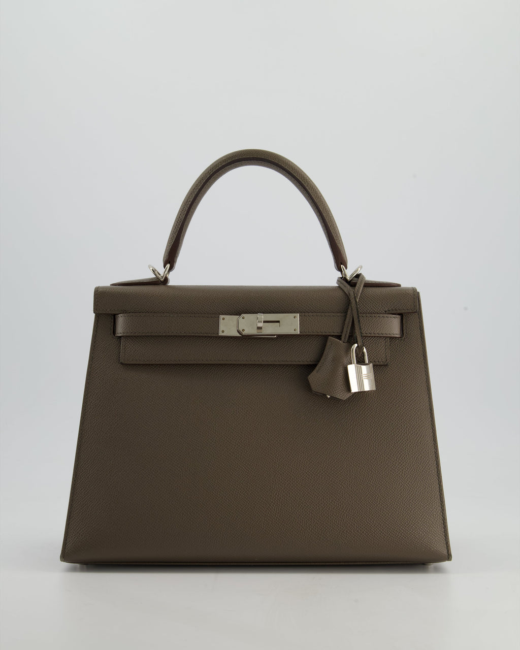 Hermès HSS Kelly 28 Sellier Bag in Gris Etain Epsom Leather with Palladium Hardware