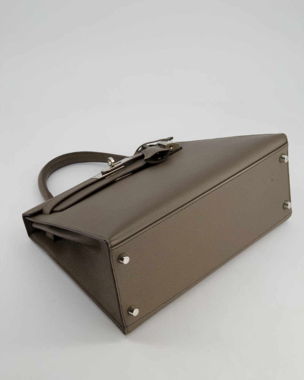 Hermès HSS Kelly 28 Sellier Bag in Gris Etain Epsom Leather with Palladium Hardware