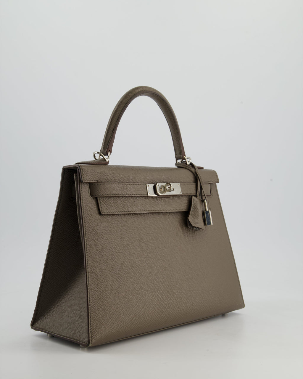Hermès HSS Kelly 28 Sellier Bag in Gris Etain Epsom Leather with Palladium Hardware