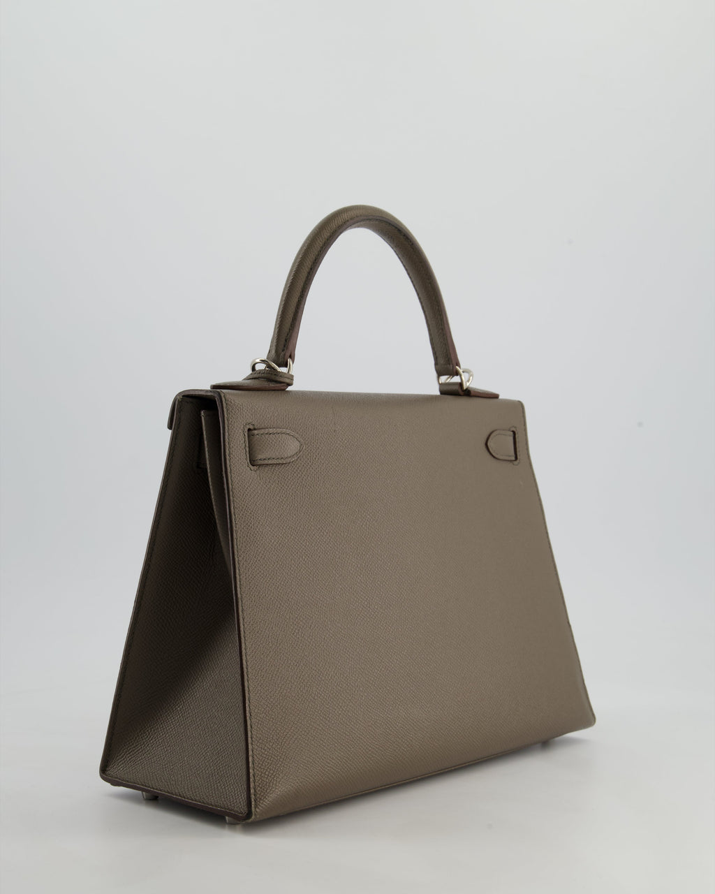 Hermès HSS Kelly 28 Sellier Bag in Gris Etain Epsom Leather with Palladium Hardware