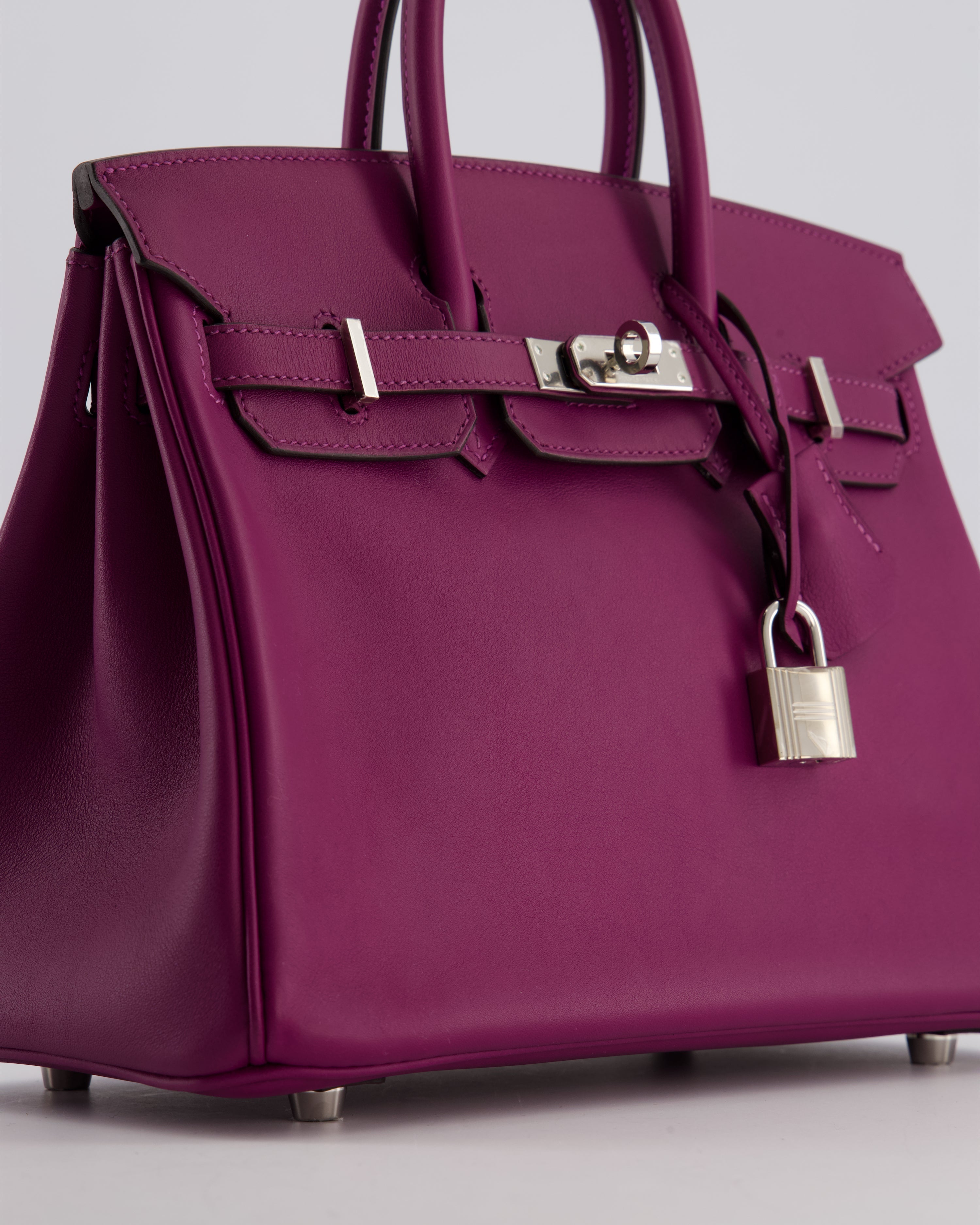 *FIRE PRICE* Hermès Birkin 25 Retourne Bag in Anemone Swift Leather with Palladium Hardware