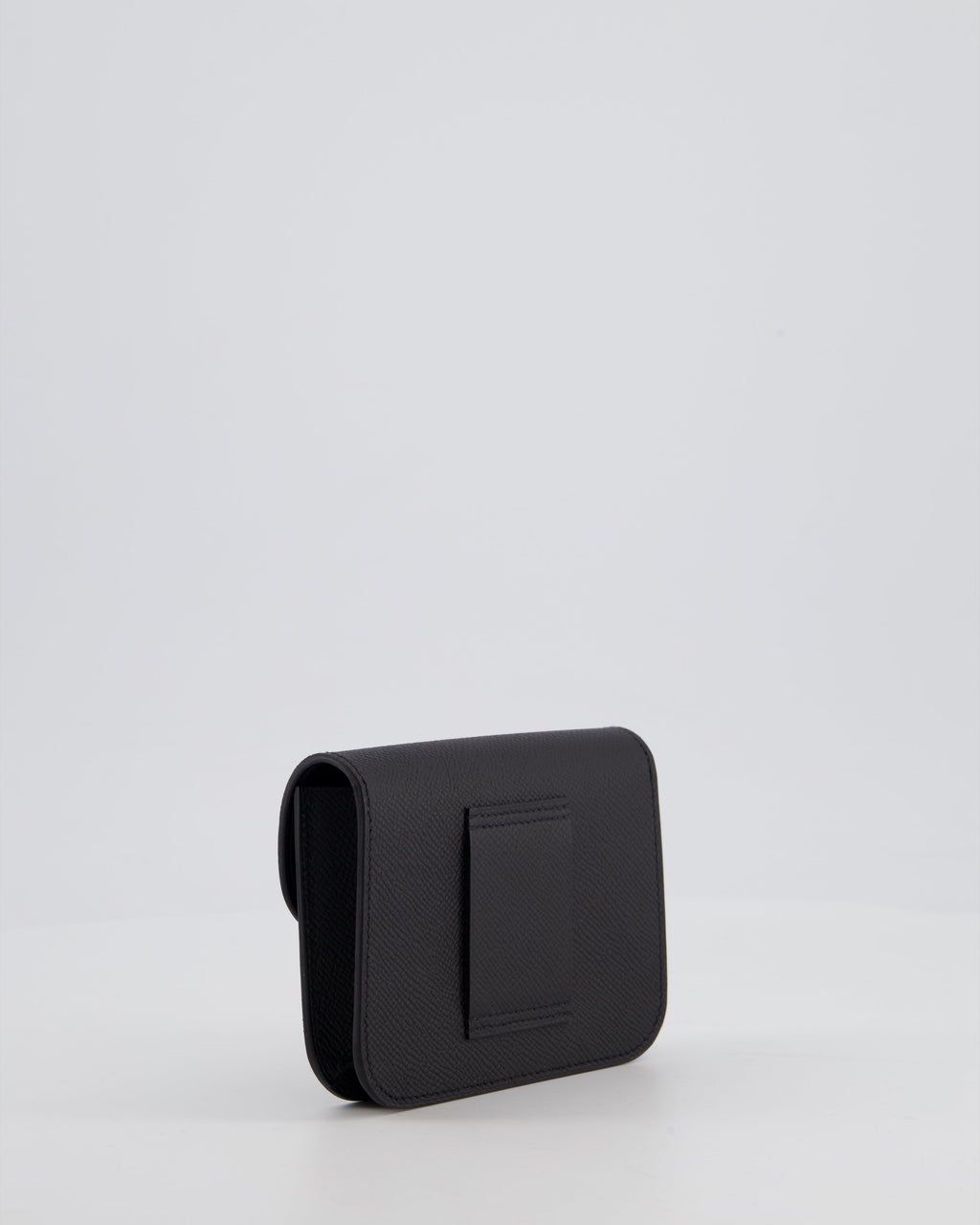 Hermès Constance Slim Belt Wallet Bag in Black Epsom Leather with Pocket and Gold Hardware
