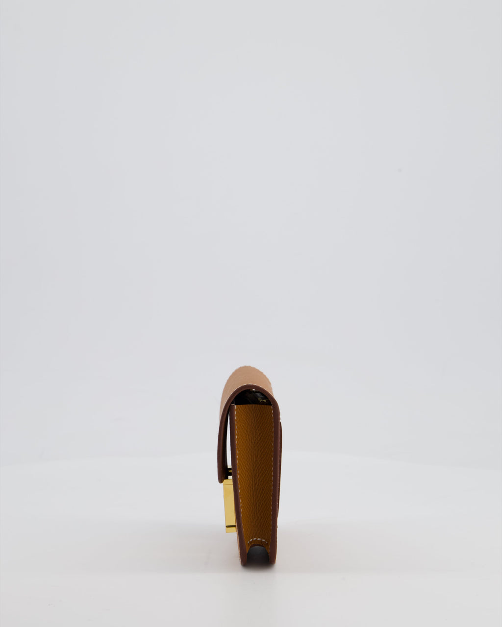 Hermès Constance Slim Belt Wallet Bag in Gold Epsom Leather with Pocket and Gold Hardware